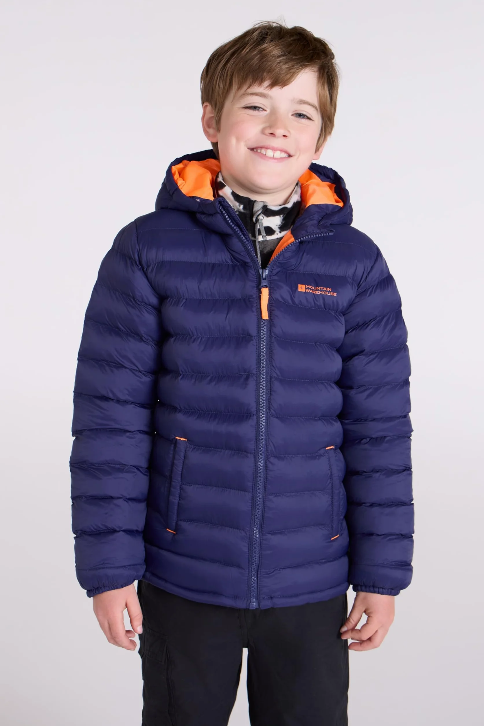 Mountain Warehouse Seasons Chaqueta Acolchada Niño Impermeable Invierno Capucha Microfibra