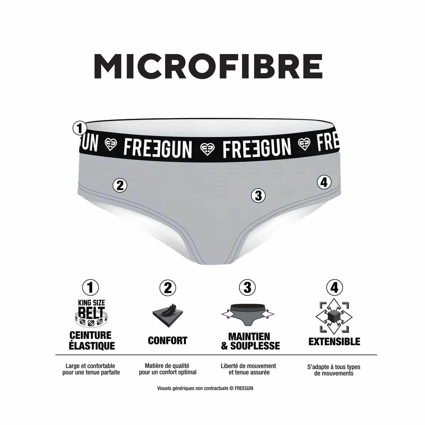 FREEGUN Ropa Interior de Hombres Pack de 4