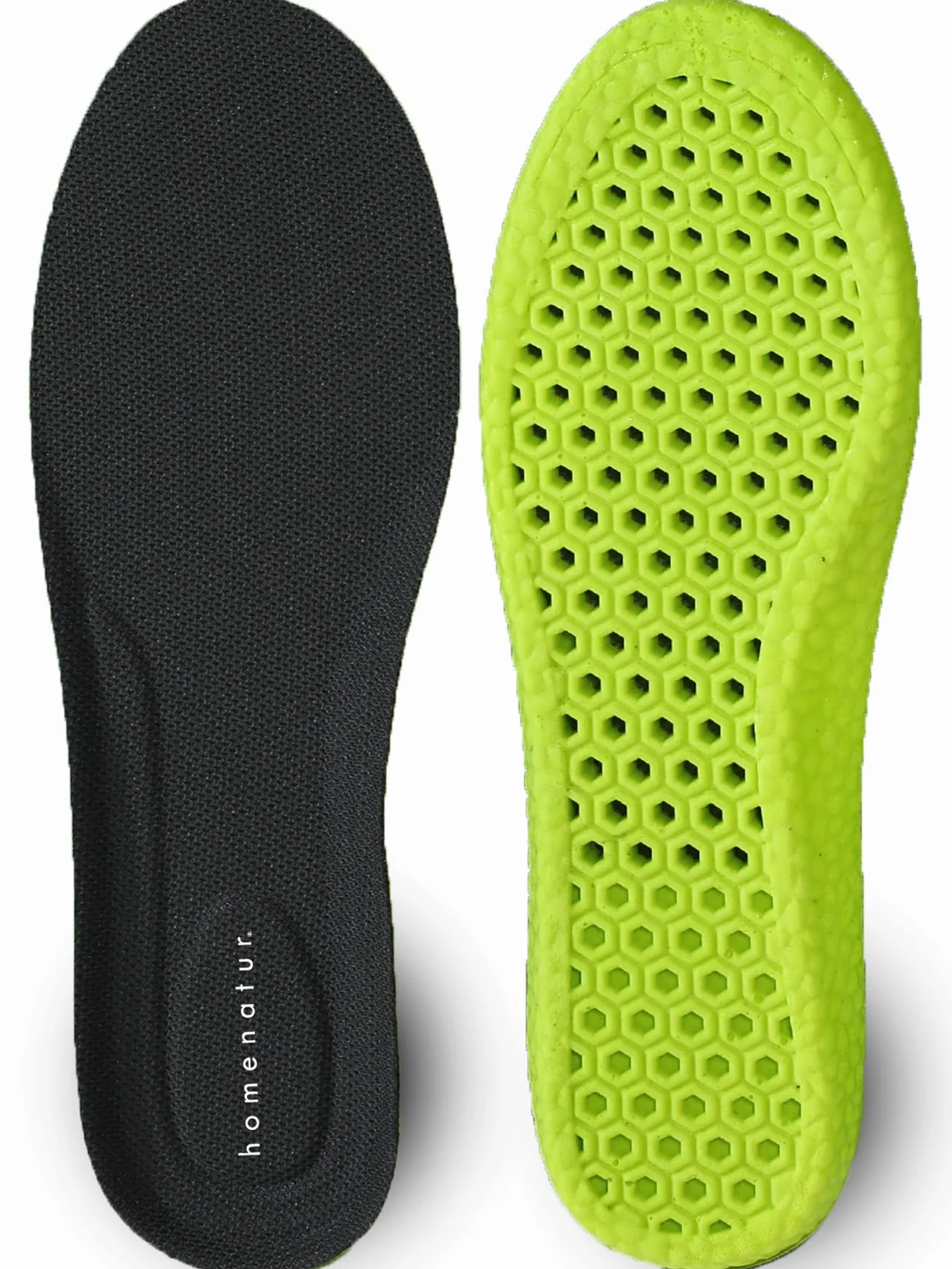 Plantillas Gel Hombre Trabajo Mujer PU Transpirable Cuidado Pies Silicona Memory Foam Taloneras (43-44)