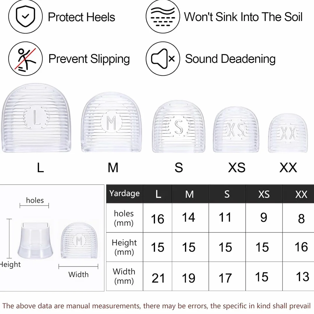 JEYORZY 5 Pares Protectores Para Tacón Alto, Fundas Transparentes Tacones, Stiletto Protectors