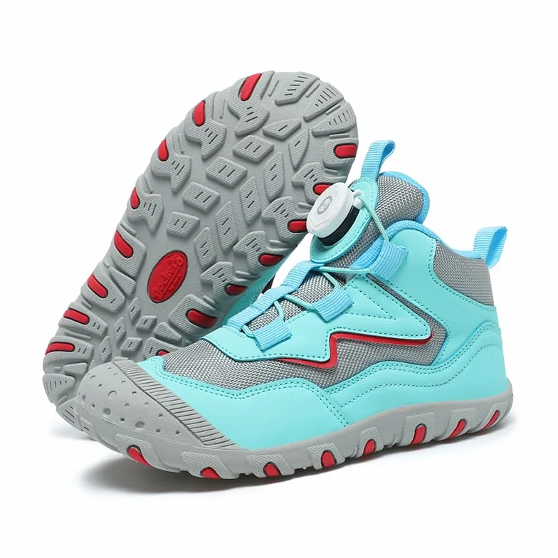 Zapatillas Descalzas Niños Zero Drop Mid Hiking Shoes Antideslizante Ligeras Barefoot Minimalistas Transpirable Unisex 27-37EU