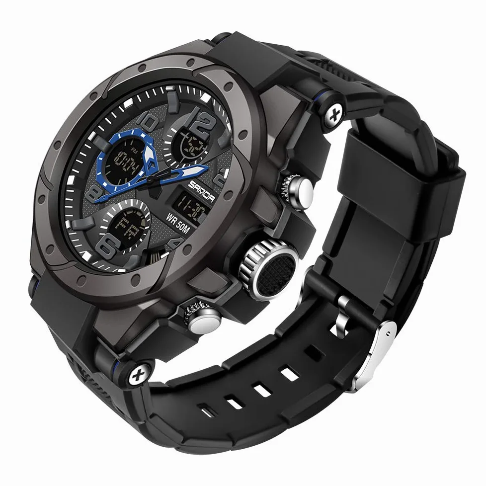 Relojes militares para hombres deportes al aire libre reloj digital táctico ejército reloj de pulsera LED cronómetro impermeable relojes militares para hombres