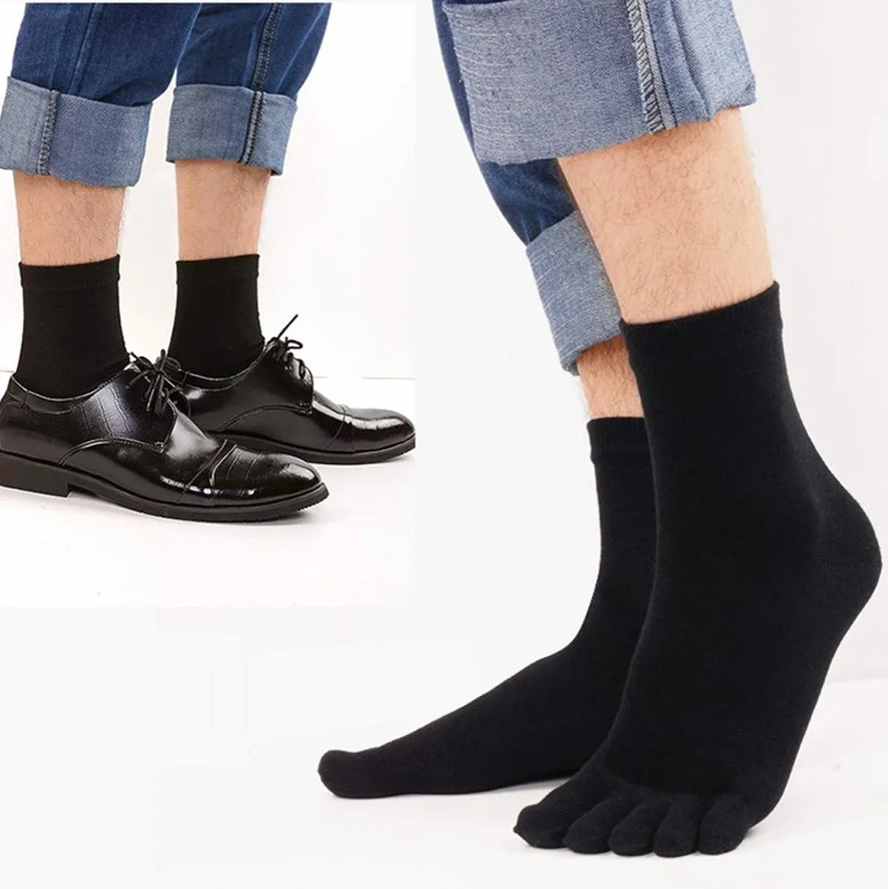 PUTUO Calcetines Dedos Hombres Running Algodón Cinco Dedos 39-44 5 Pares