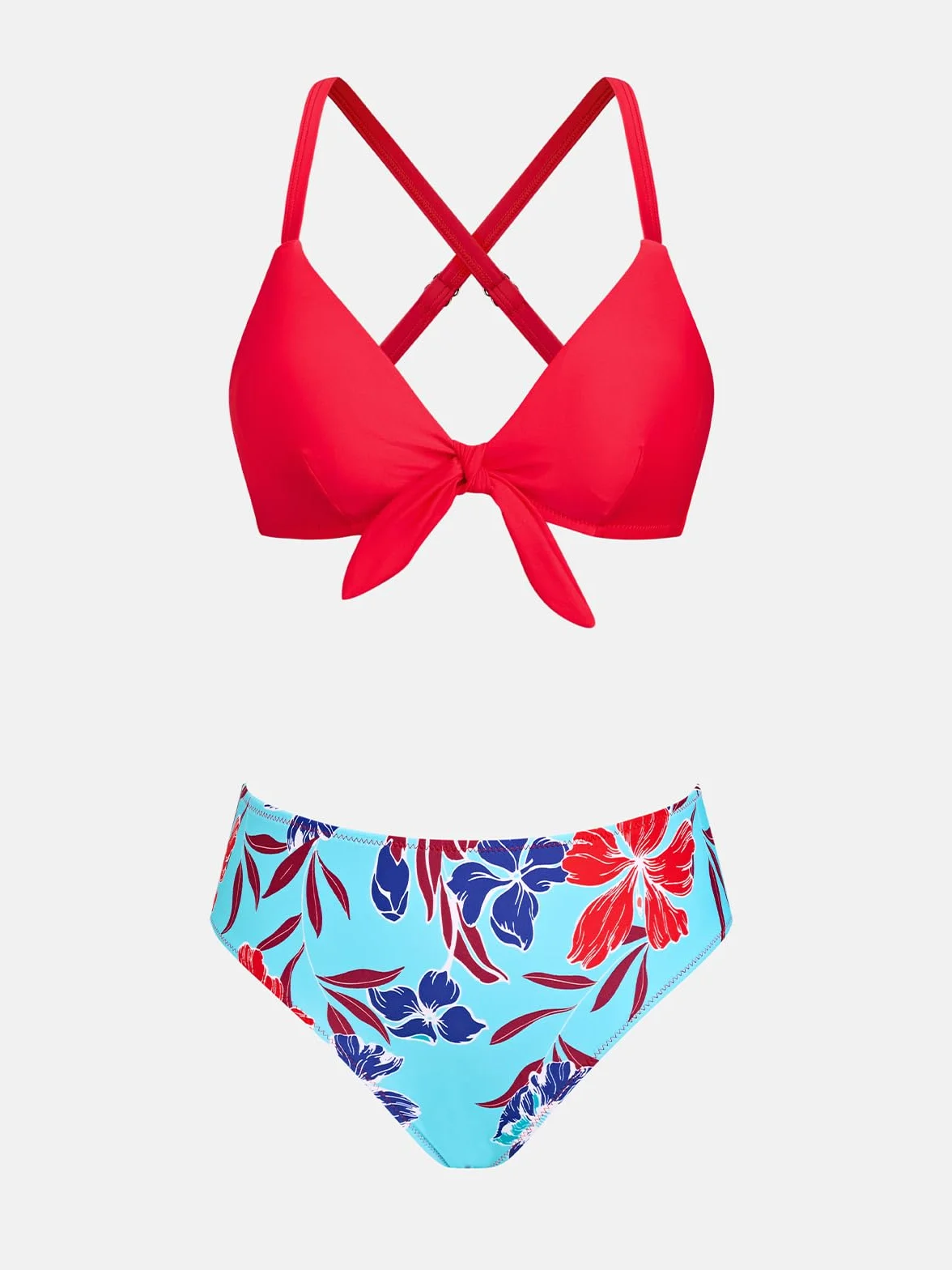 CUPSHE Bikini Ajustable Estampado Floral Mujer Traje Baño Dos Piezas