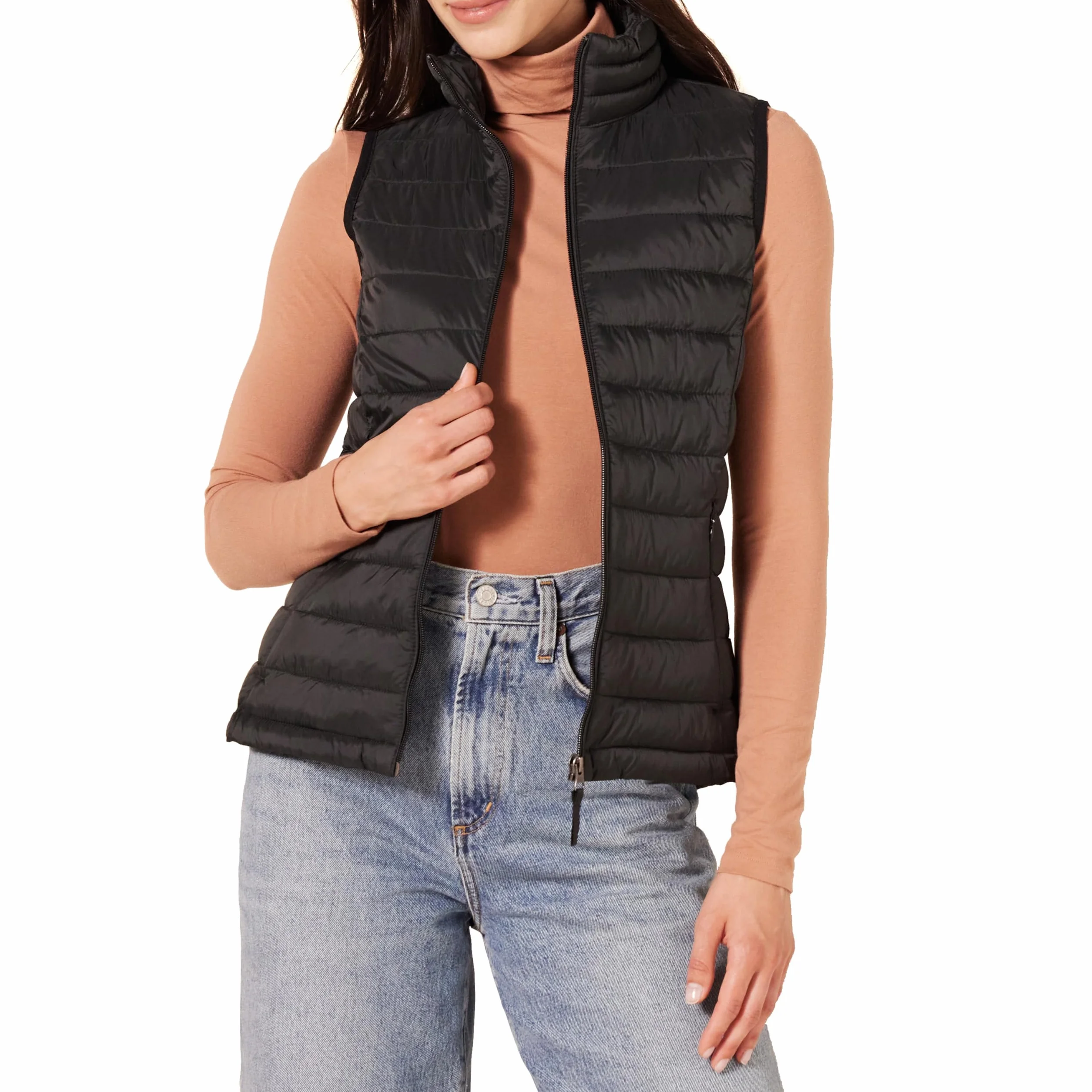 Amazon Essentials Chaleco Plumífero Plegable Resistente a la Lluvia Mujer