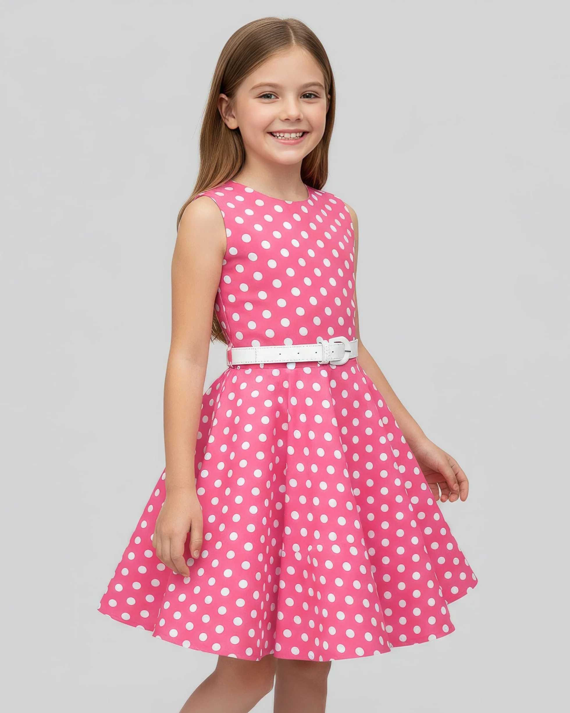 Vestido de Lunares Vintage Años 50 Audrey para Niñas