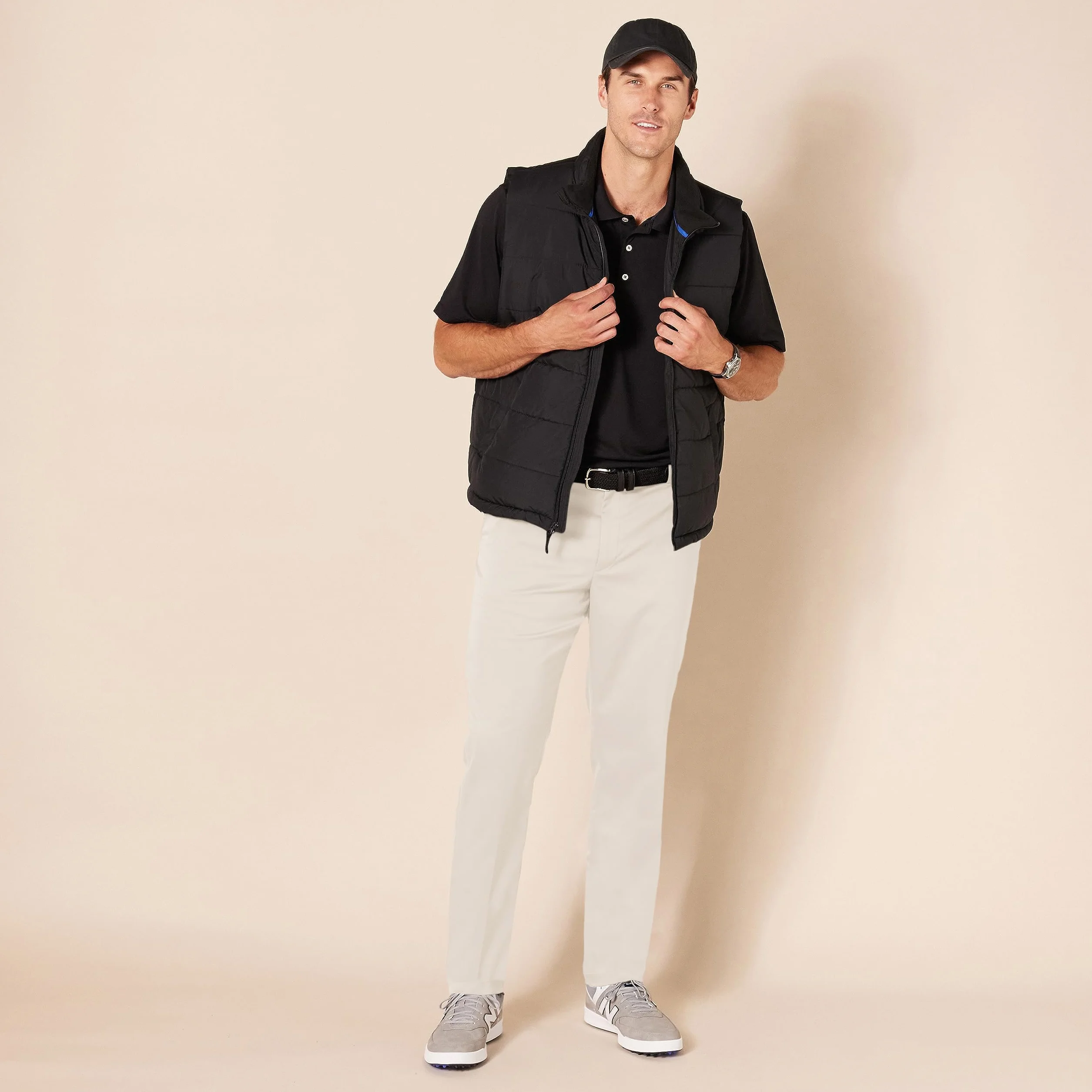 Amazon Essentials Pantalones de Golf Elásticos Corte Ajustado Hombre