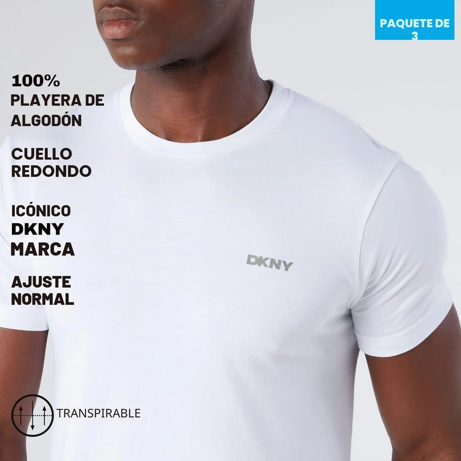 DKNY Giants Camiseta de Hombre Pack de 3