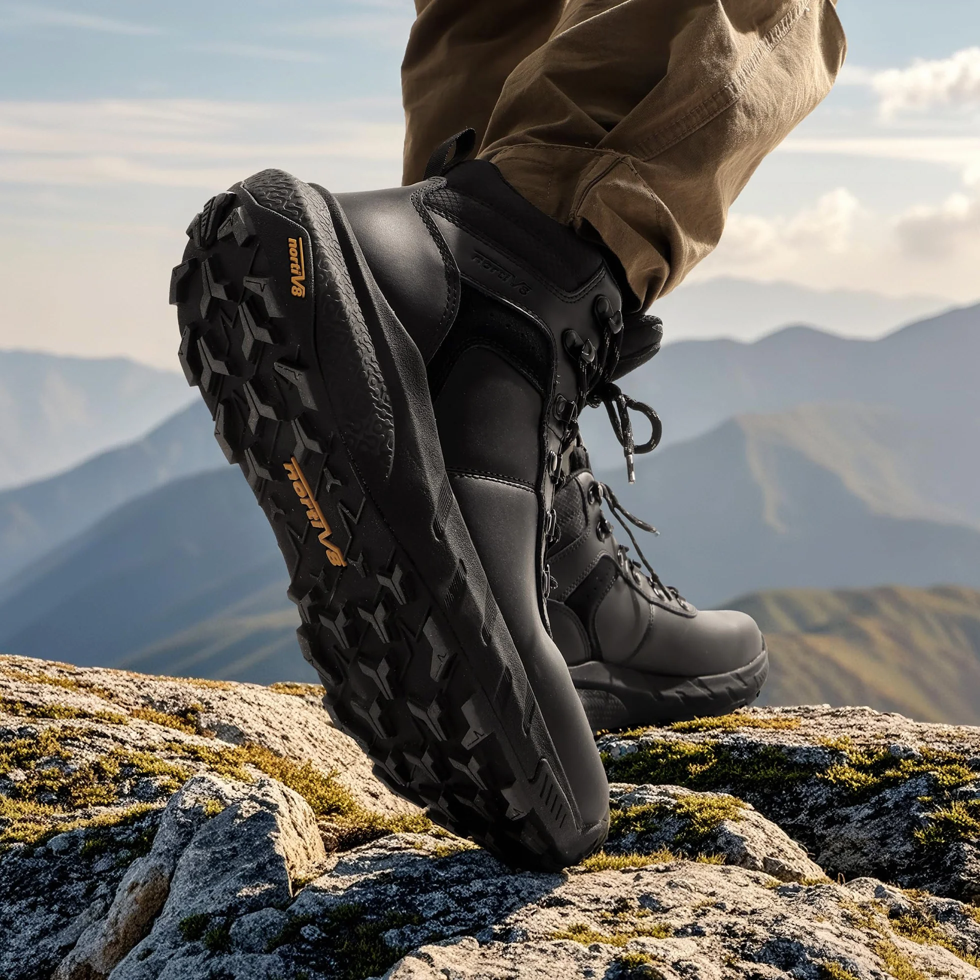 NORTIV 8 Botas Trekking Impermeables Antideslizantes Zapatos de Senderismo Montaña