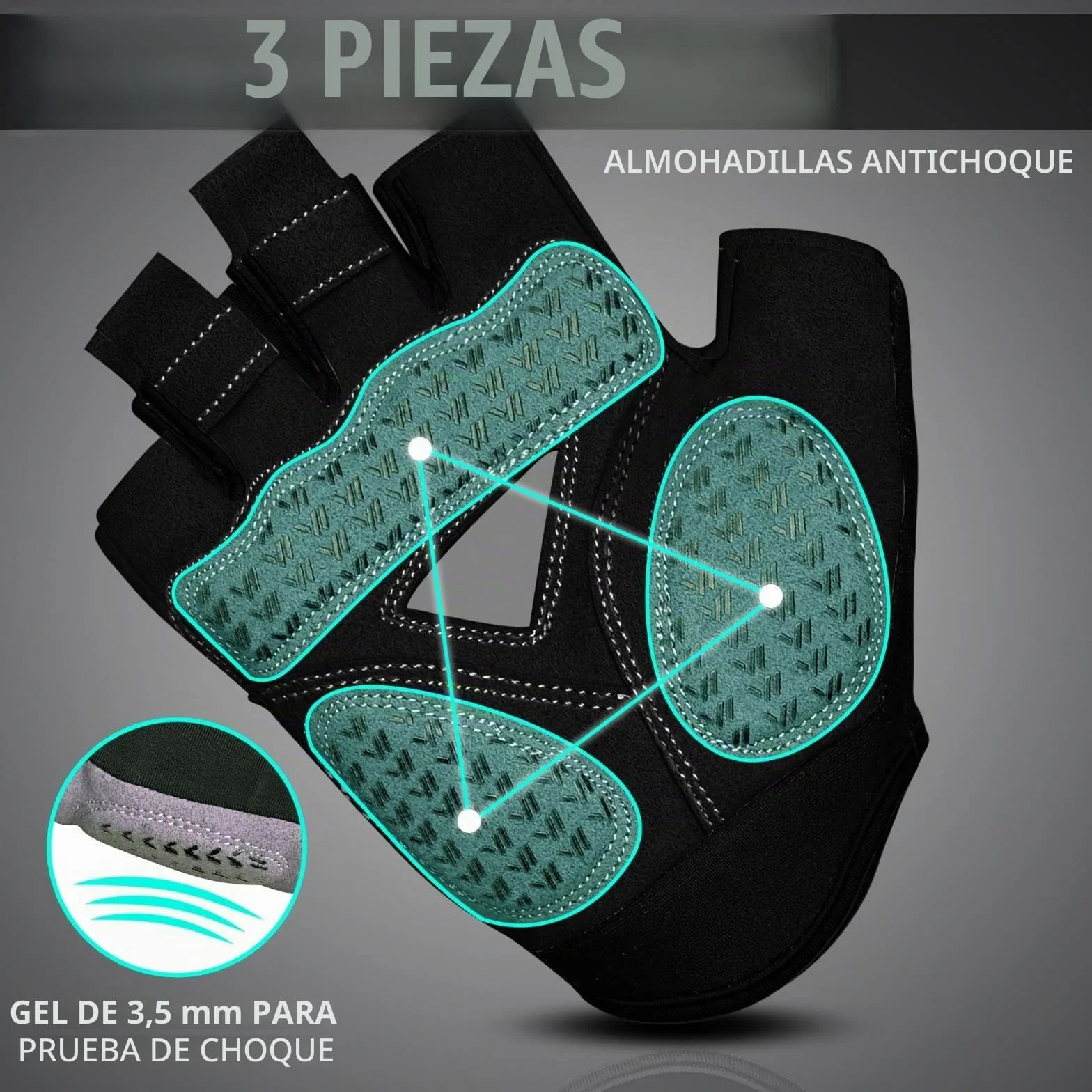 WESTWOOD FOX Guantes de Ciclismo Unisex con Acolchado de Gel Antideslizante Transpirables