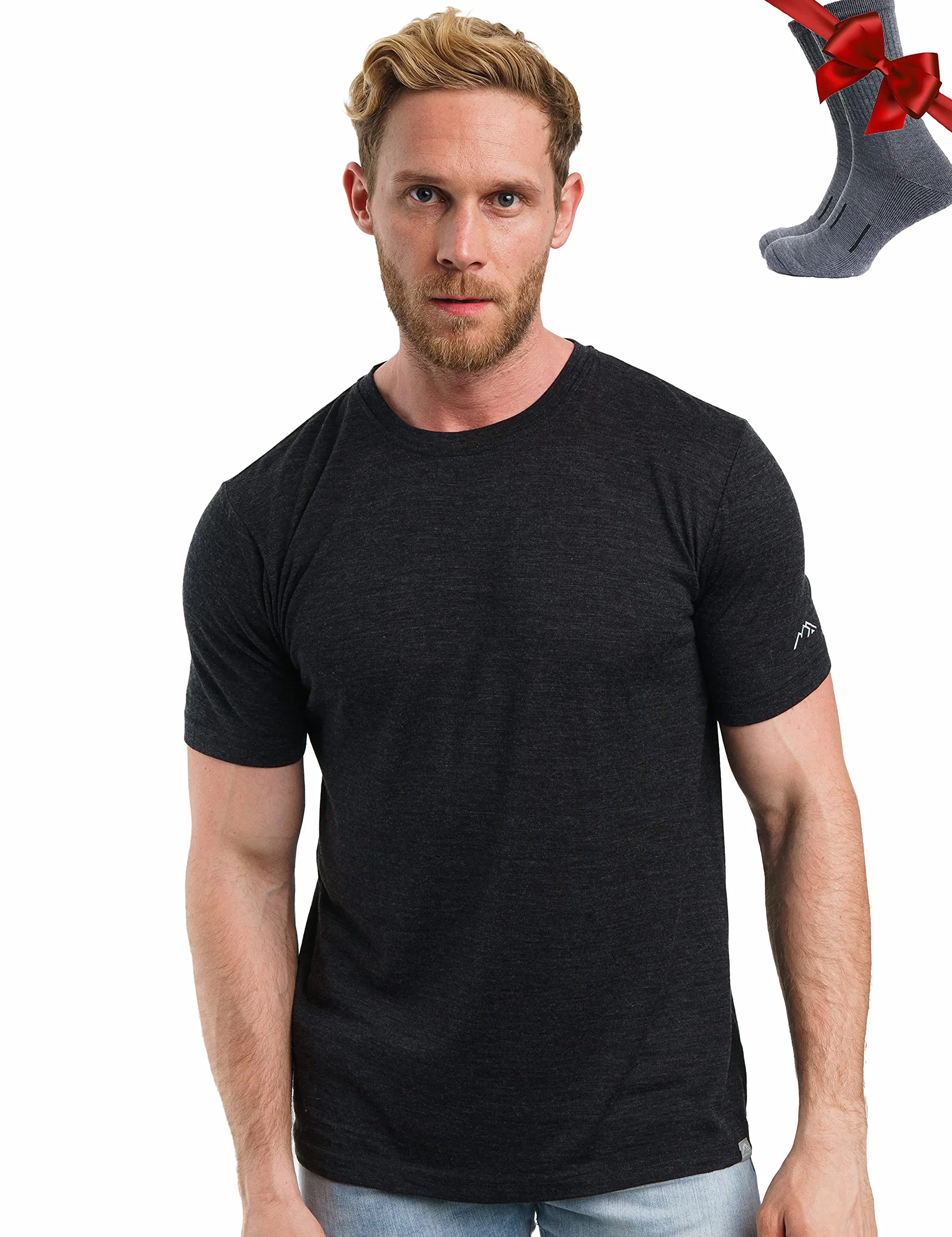 Camiseta Lana Merino Hombre 100% con Calcetines Merino.tech