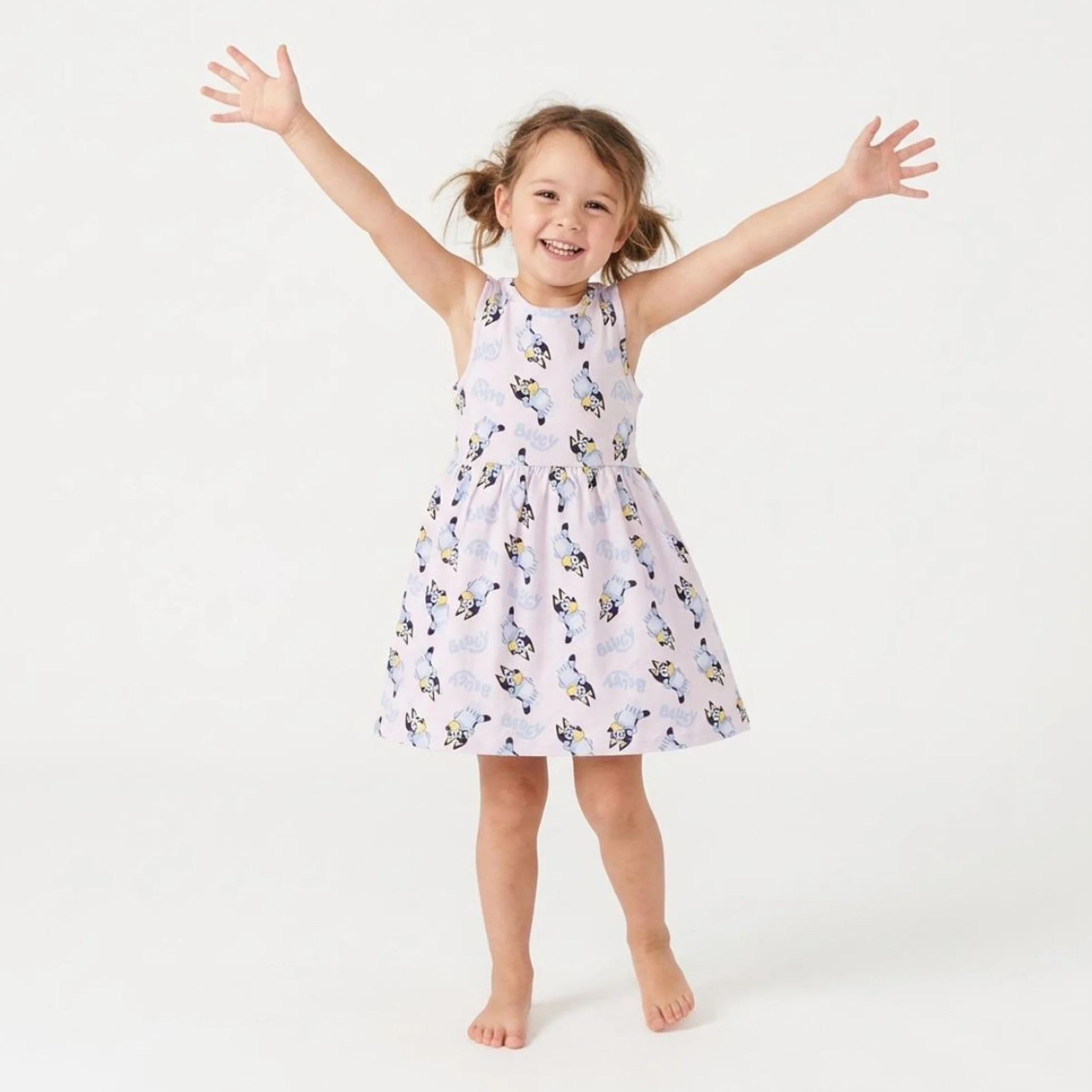Vestido Bluey Niña Verano Sin Mangas Ropa Casual Cómoda Ligera