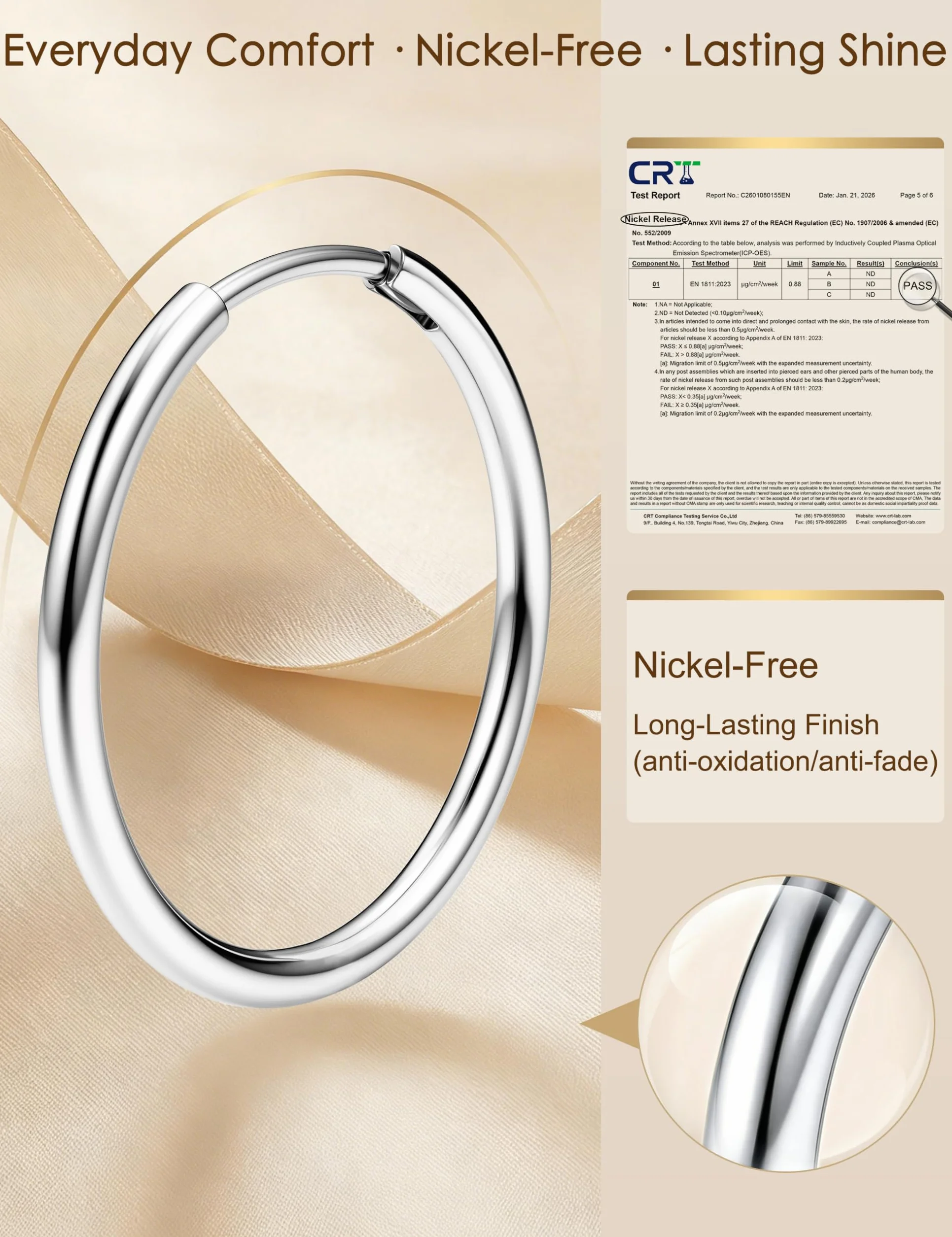 Pendientes de Aro 316L Acero Quirúrgico Hipoalergénico para Mujer Hombre 16G Cartílago Tragus Helix