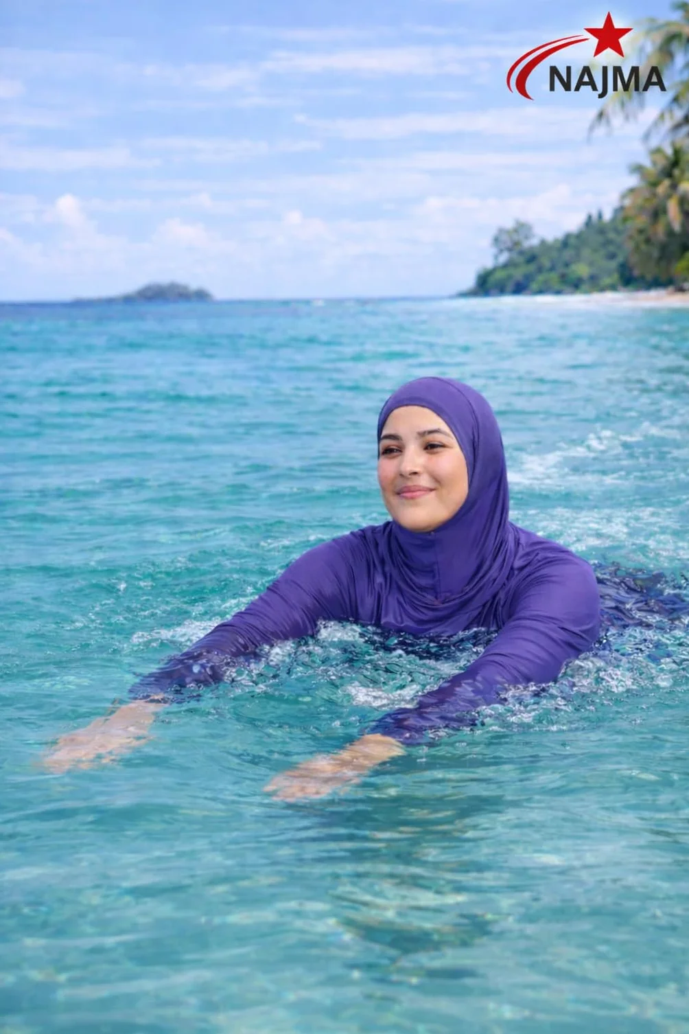 Burkini para Mujeres Musulmanas de 5 Piezas - Hiyab Legalizado - Traje de Baño Completo Secado Rápido