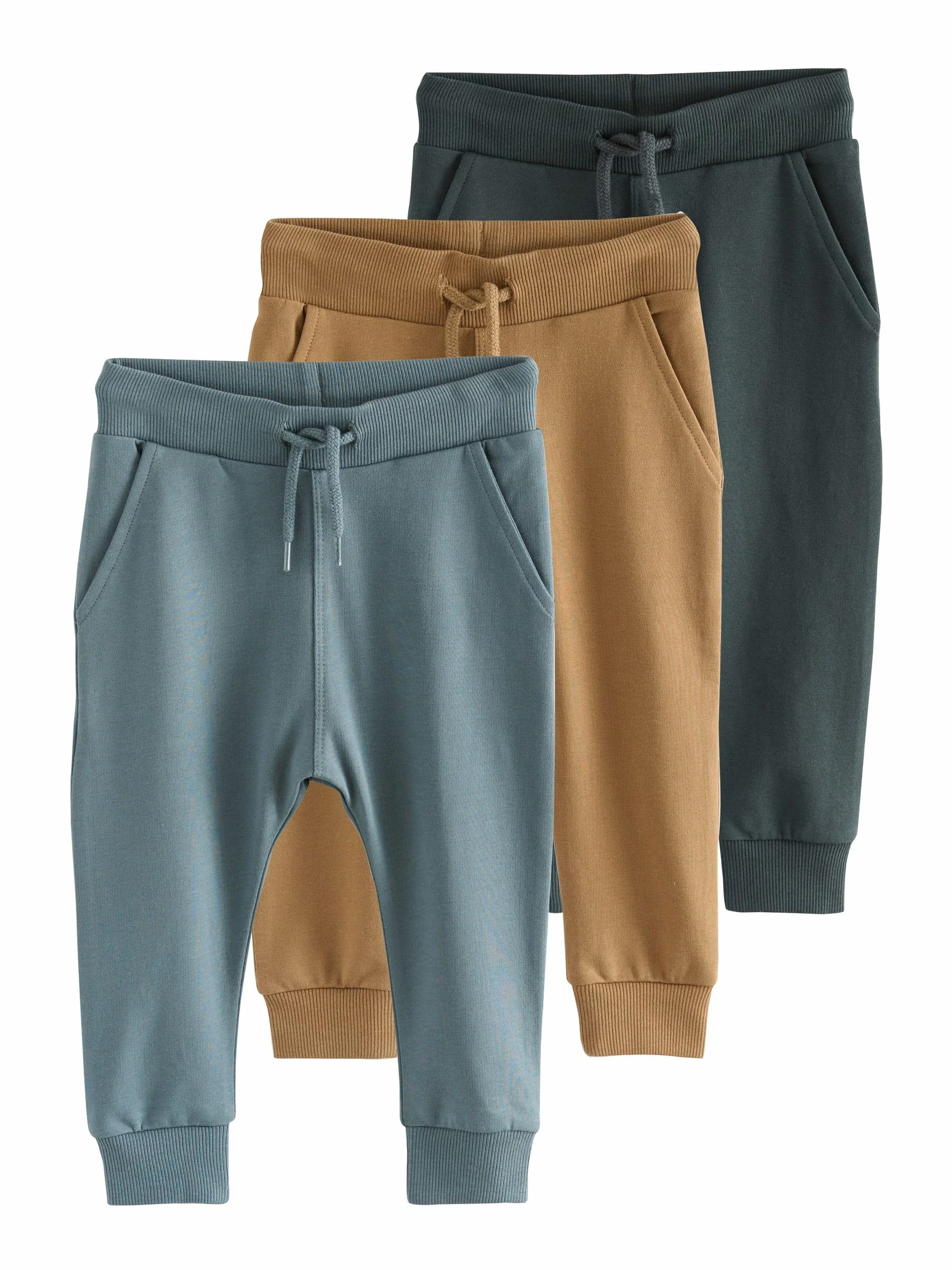 NEXT Niños Pack de Tres Pantalones de Chándal Corte Pitillo