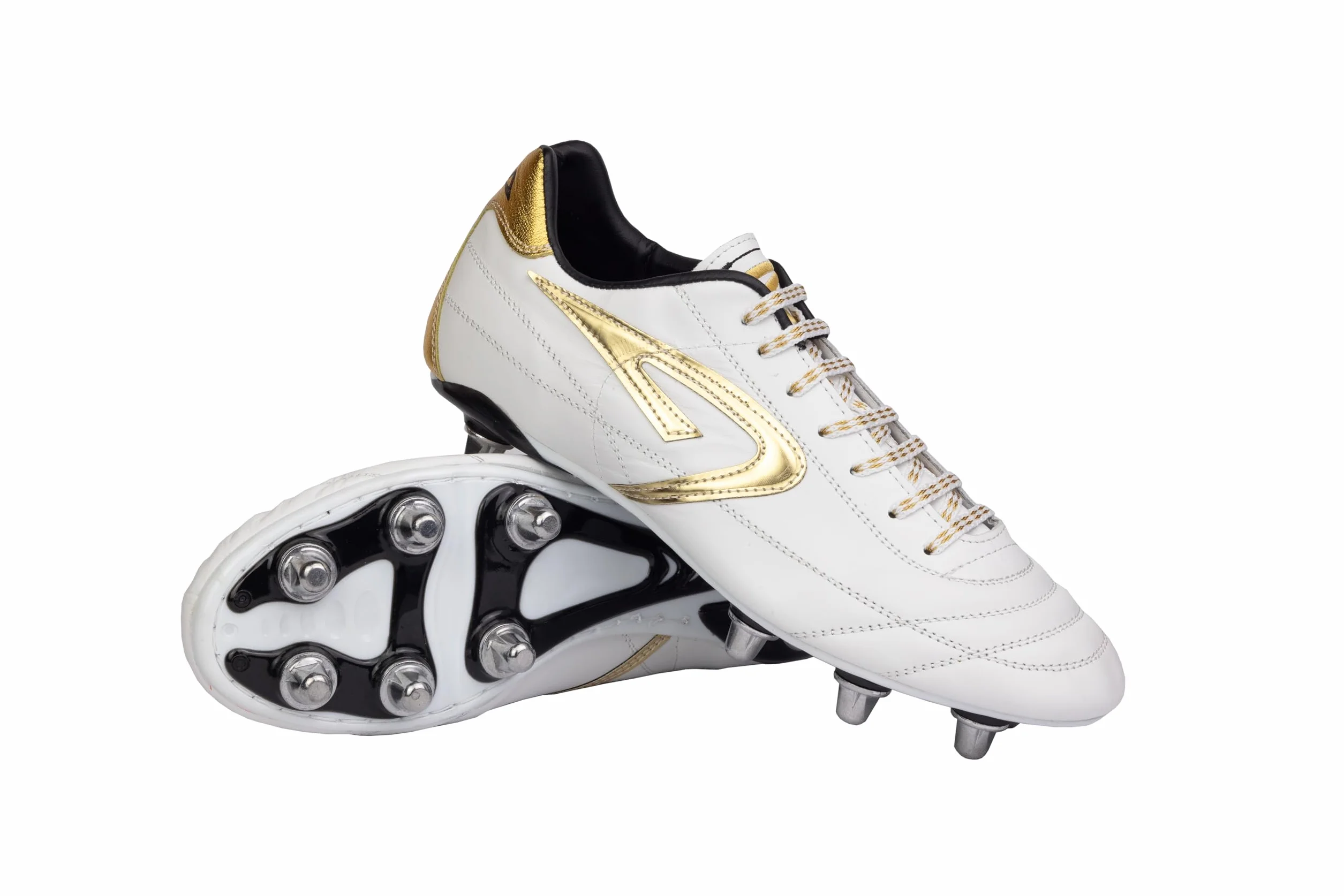 Scatto Rugby Blanco Botas de Piel de Canguro Natural Suela R200 42