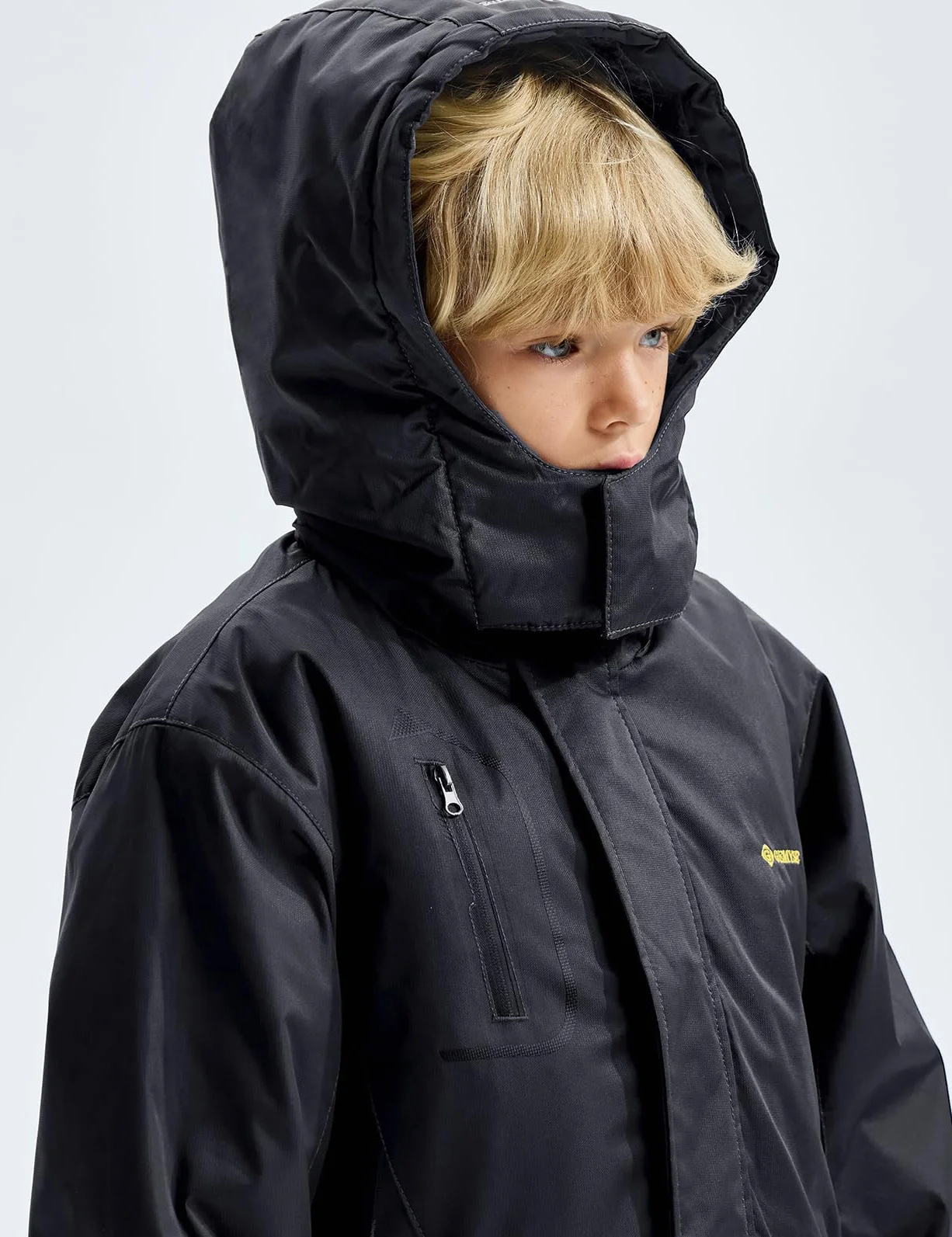 GEMYSE Chaqueta de Esquí Impermeable Niños Abrigo Invierno Antiviento Capucha