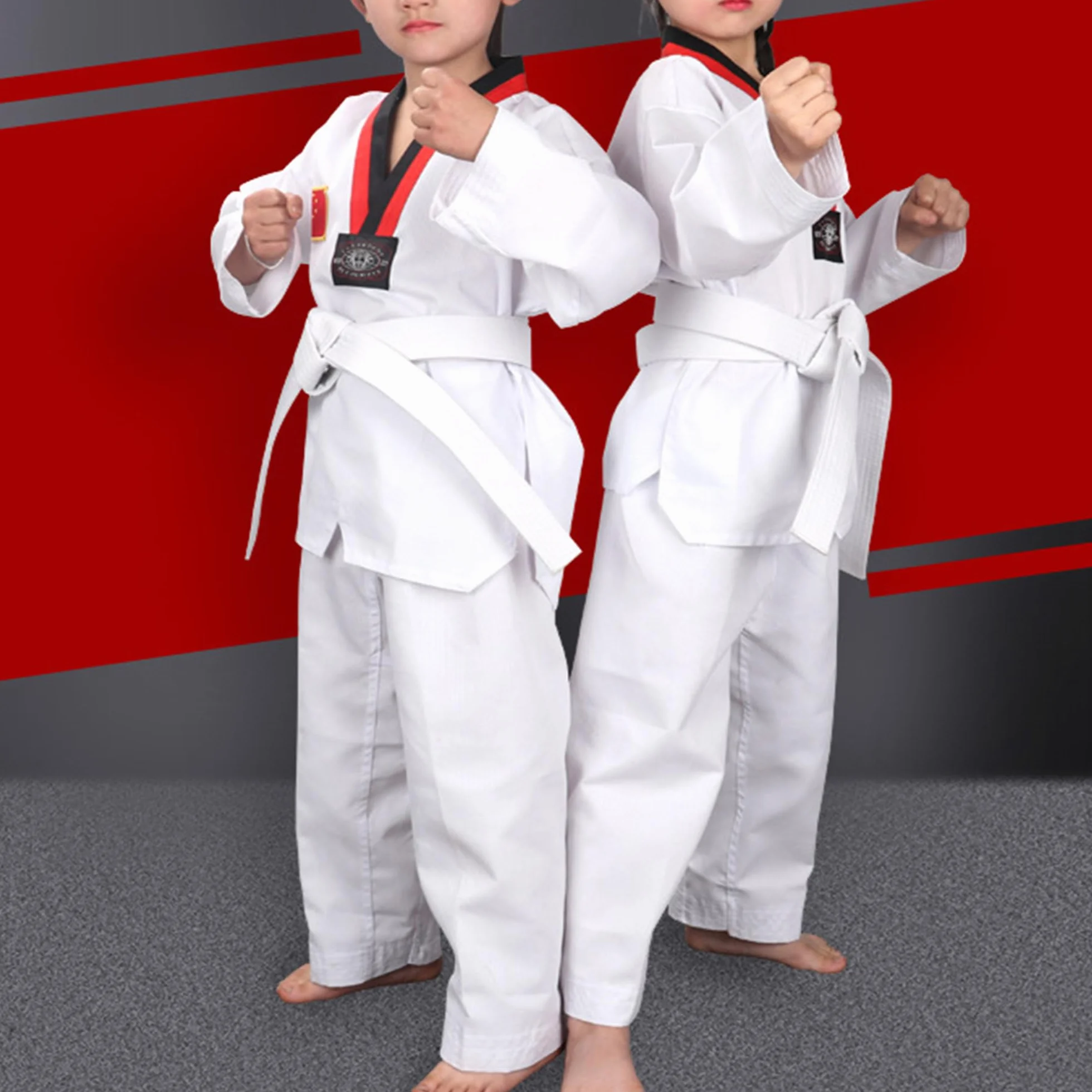 Cinturón Karate Judo Taekwondo Aikido Blanco Tela Gruesa 2 Piezas Artes Marciales