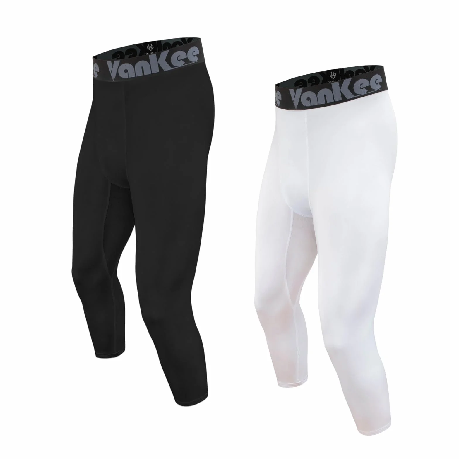 Pantalones de Hombre Compresión 3/4 Malla Transpirable Secado Rápido para Basketball Gym Fútbol