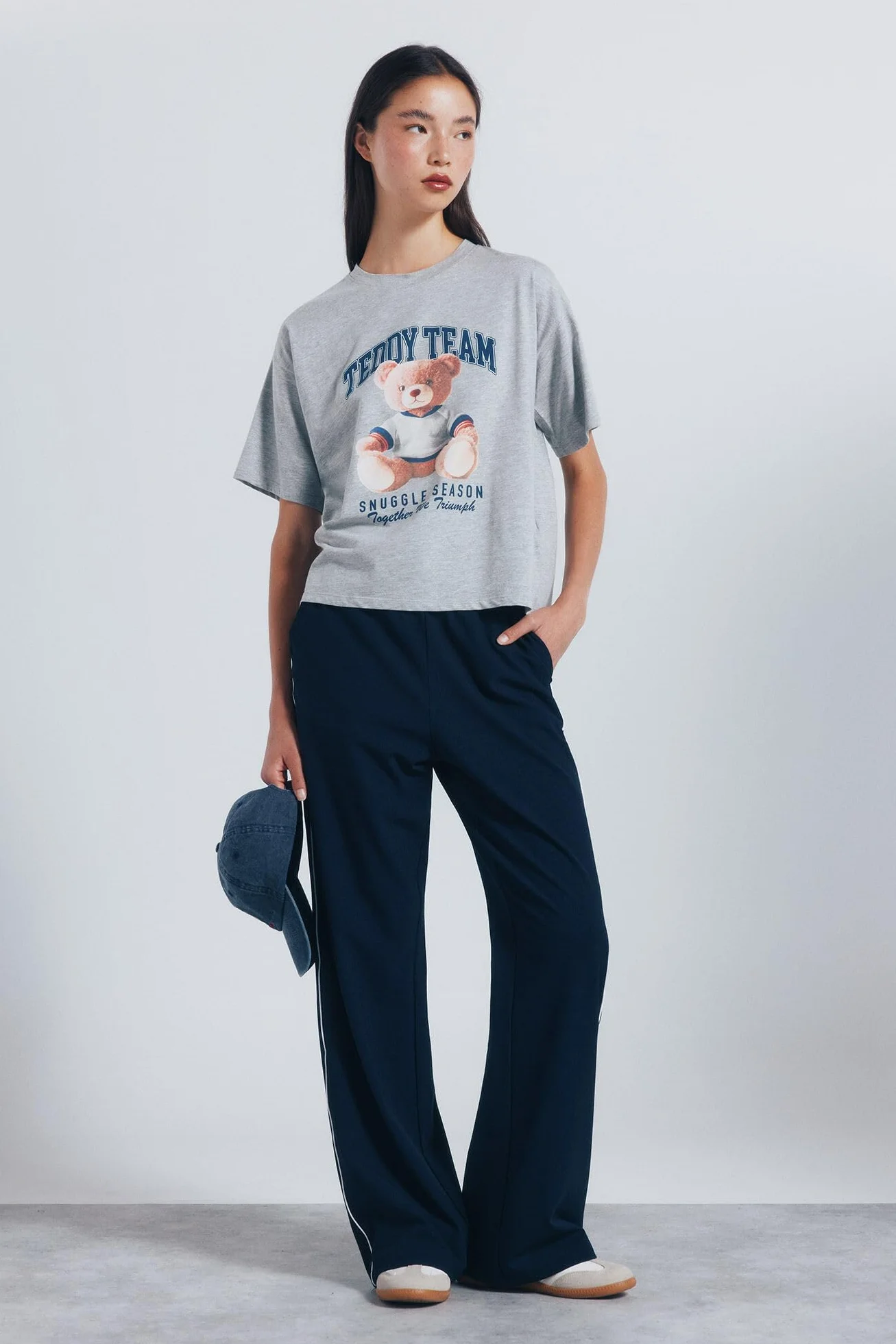 Camisa De Estructura con Bordado De Árboles Gris S