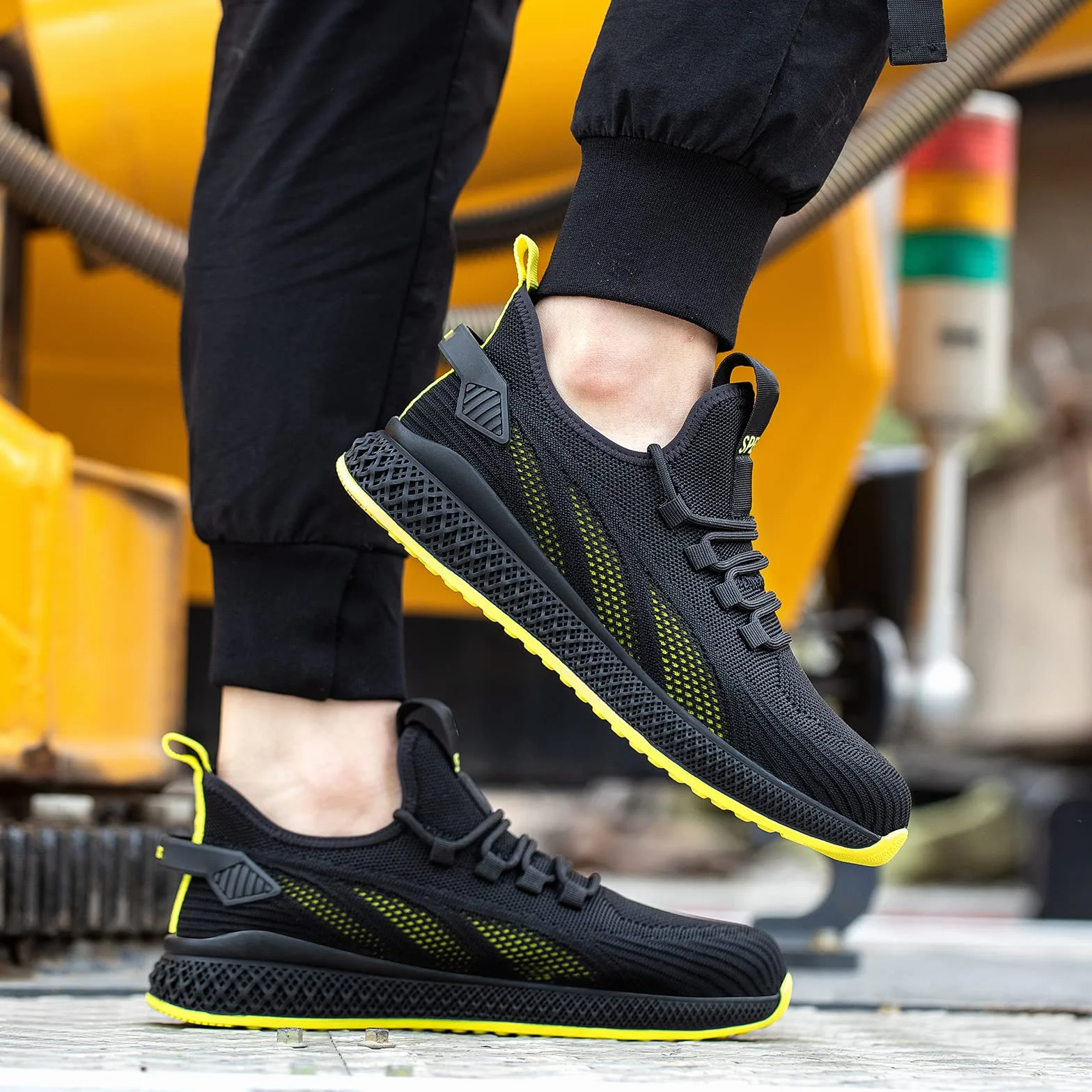 Zapatos de Seguridad Unisex con Puntera Compuesta, a Prueba de Pinchazos, Ligeros Calzado Industrial