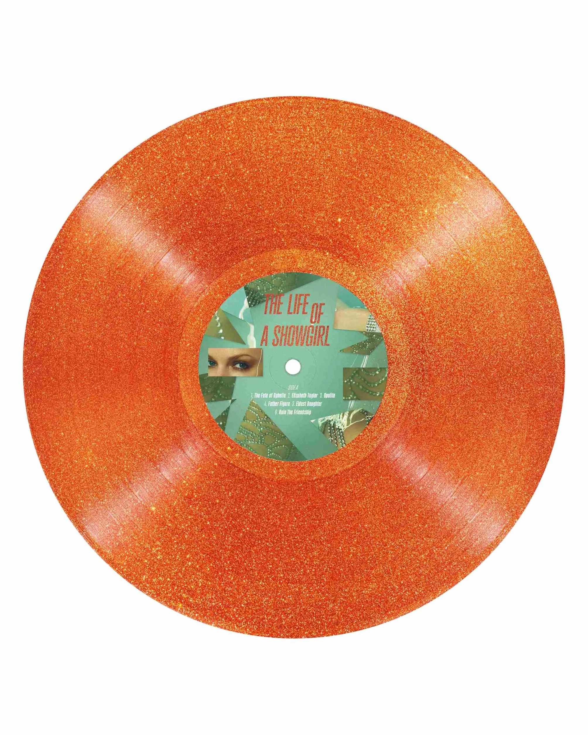 THE LIFE OF A SHOWGIRL Vinilo Naranja Translúcido Purpurina Dorada