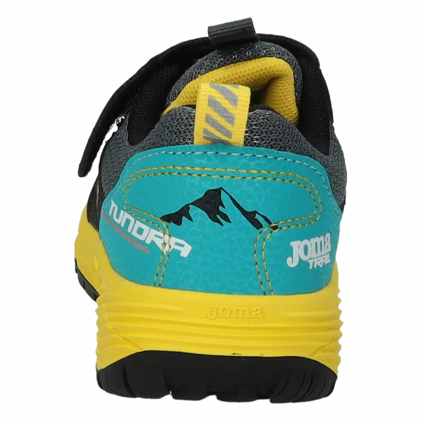 Joma JTUNS2501V Zapatillas Trail niño Tundra Cierre Adhesivo Cordones elásticos Negro Amarillo