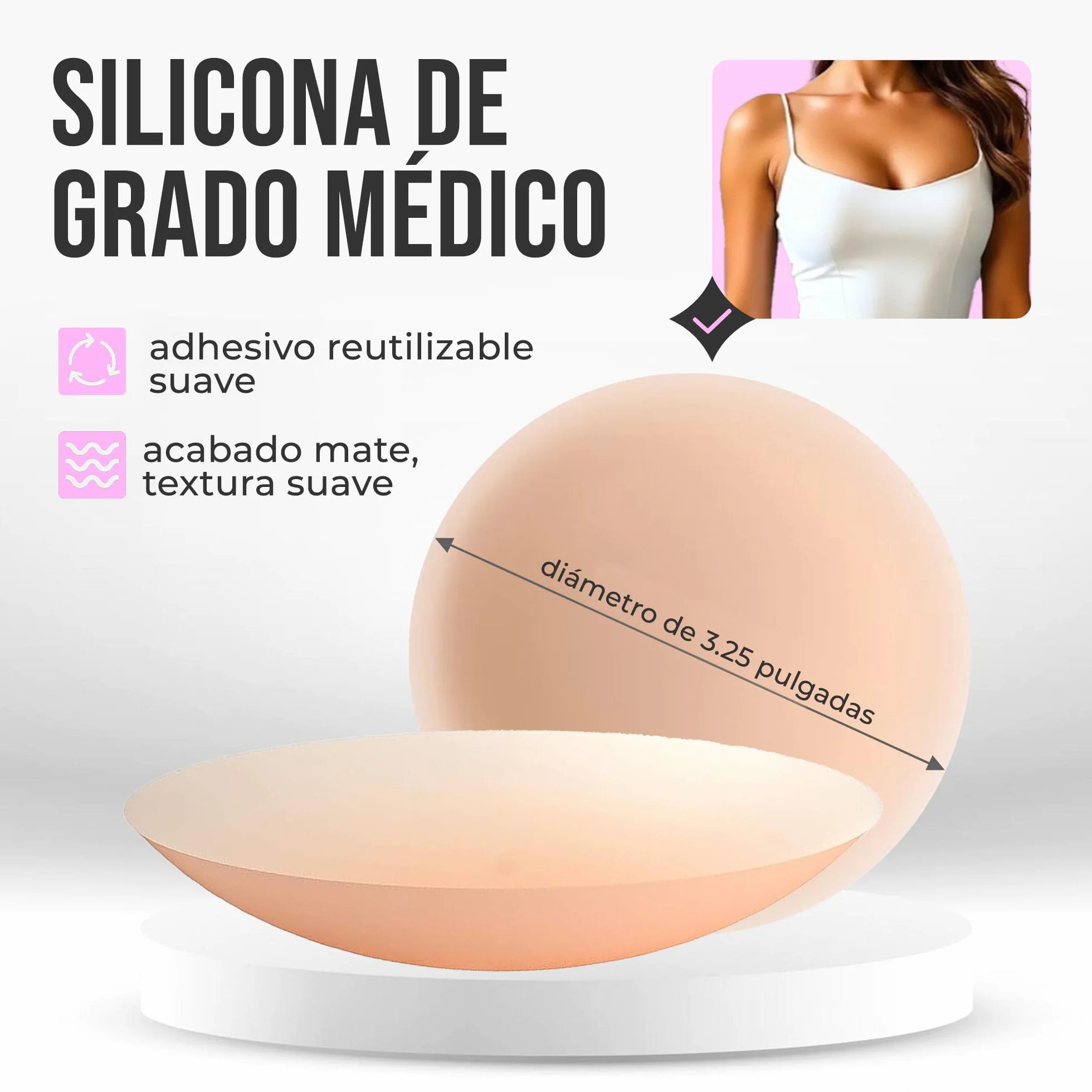 Go Nipless Cubrepezones Invisibles Protectores De Pezones Adhesivos Silicona Reutilizables