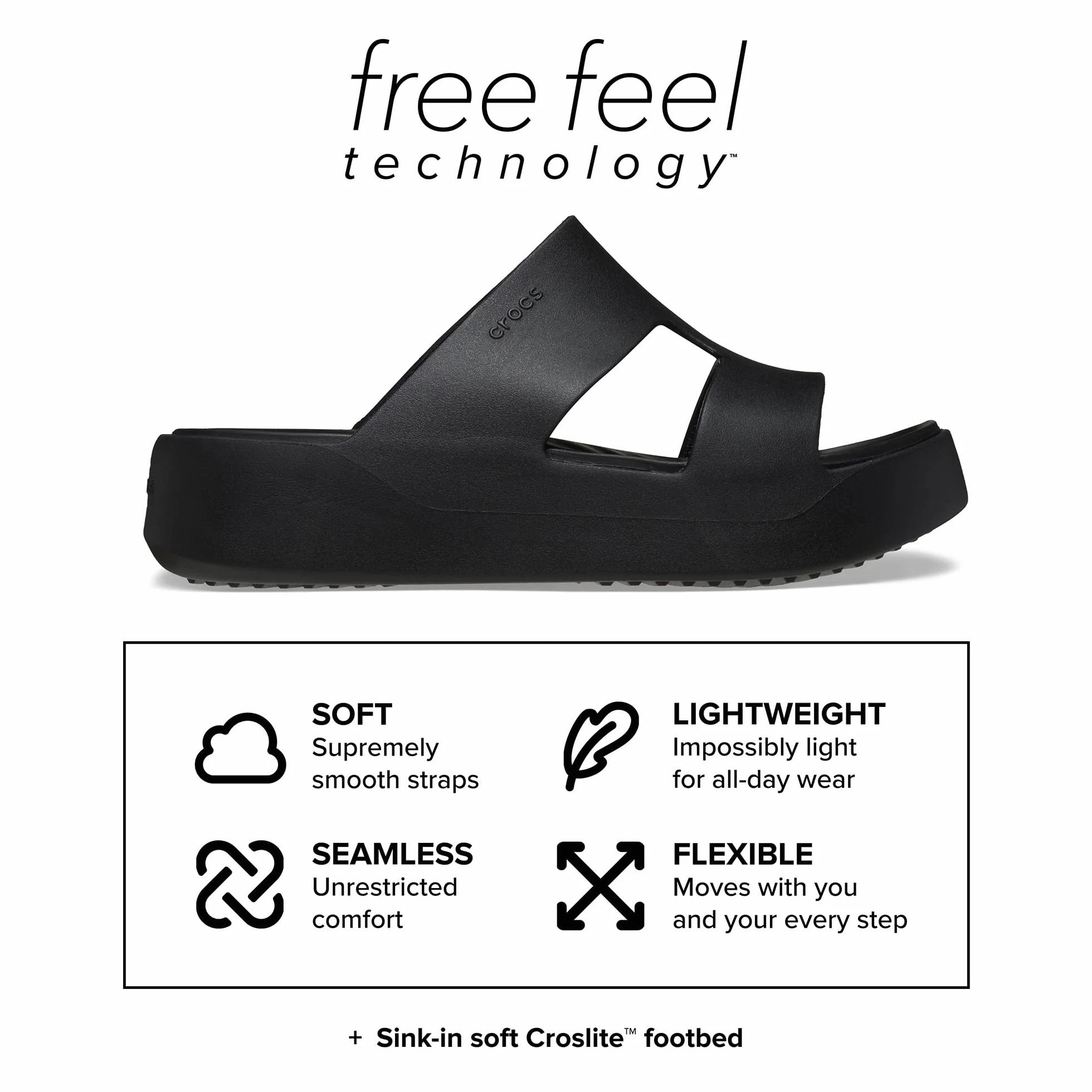 Crocs Getaway Platform H-Strap Sandalia Mujer