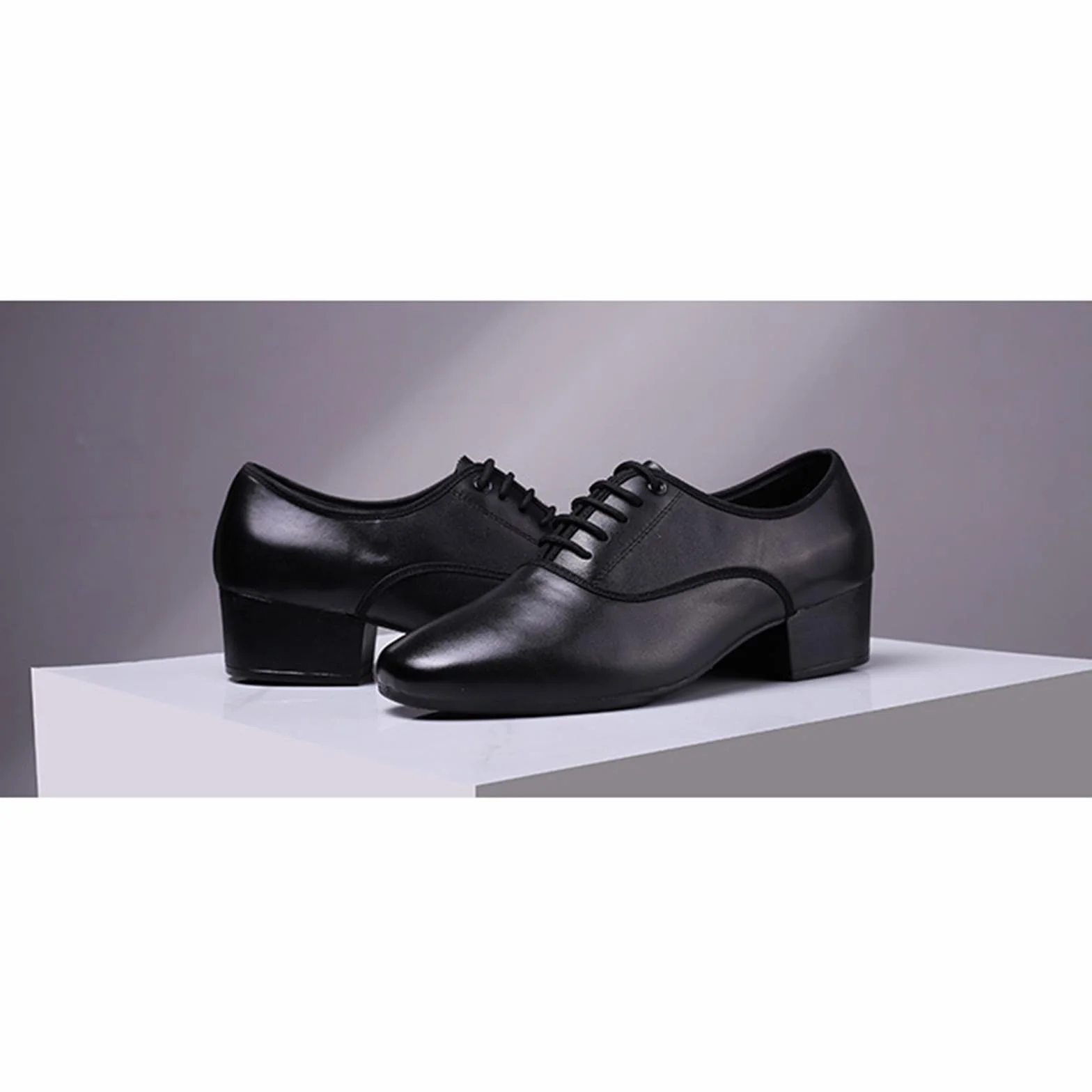 Zapatos De Baile Latino Tacón Alto Hombre Suela Cuero Salsa Vals