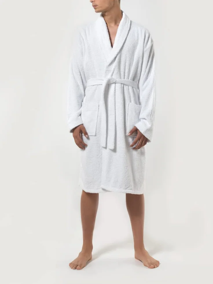 Albornoz Mujer y Hombre 100% Algodón 500 g/m² con Capucha Suave y Absorbente para Ducha Spa Piscina