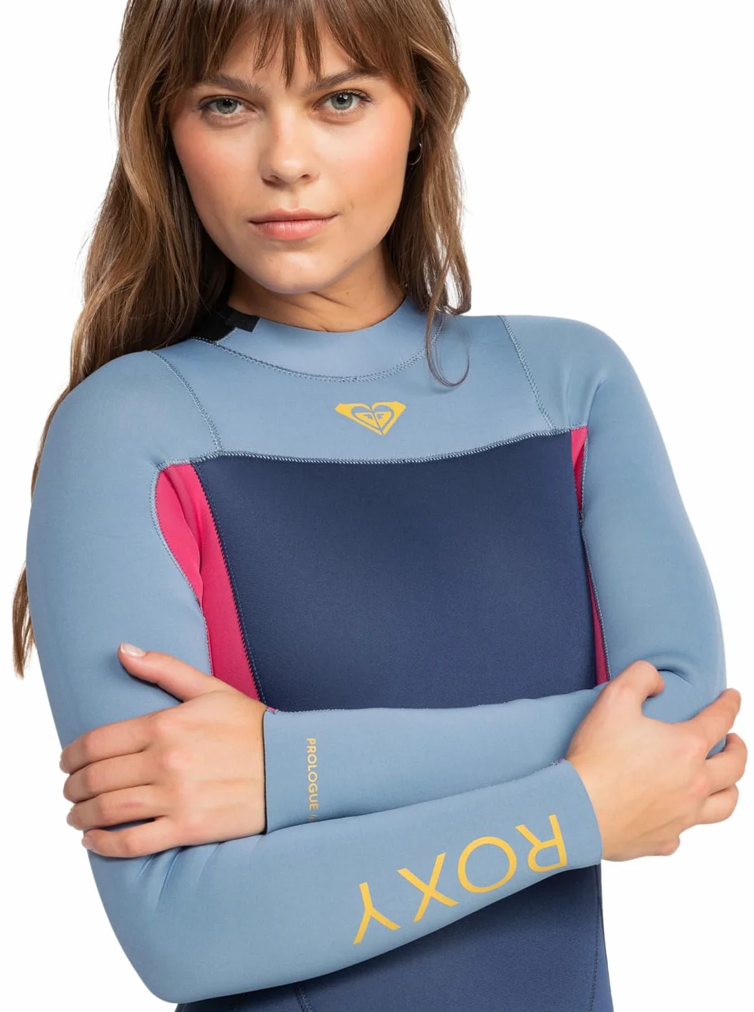 Roxy Traje de Neopreno Prologue Mujer 4/3 mm Cremallera Trasera Mezclilla Oscura