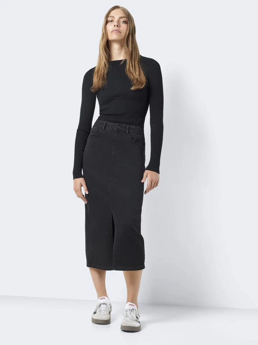 Noisy May Nmkath NW Slit Midi Skirt Vi478bl Noos Falda Mujer