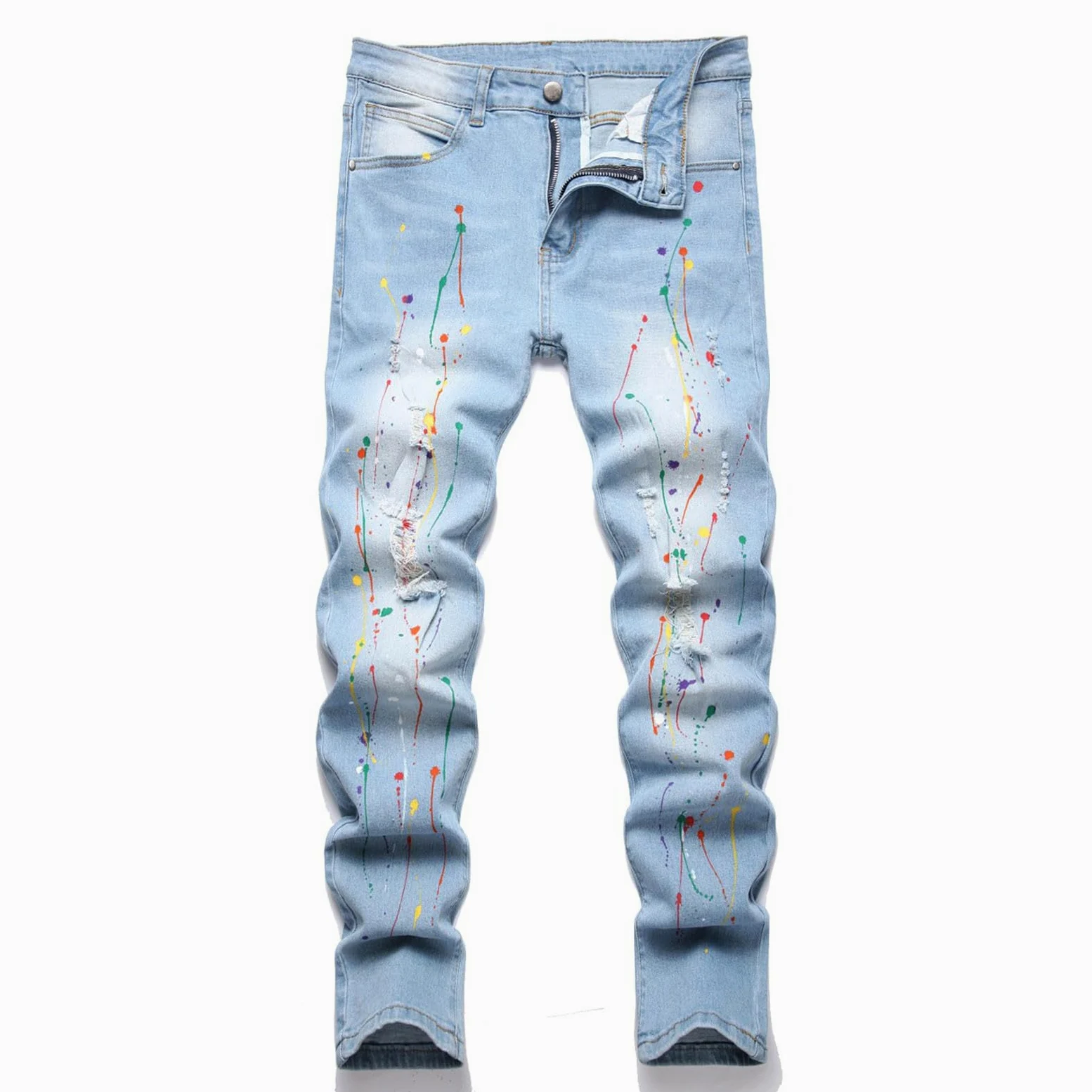 Vaqueros Deportivos Niño, Pantalones Vaqueros de Moda Urbana para Niño Confortables y Elásticos Temporada Primavera Otoño