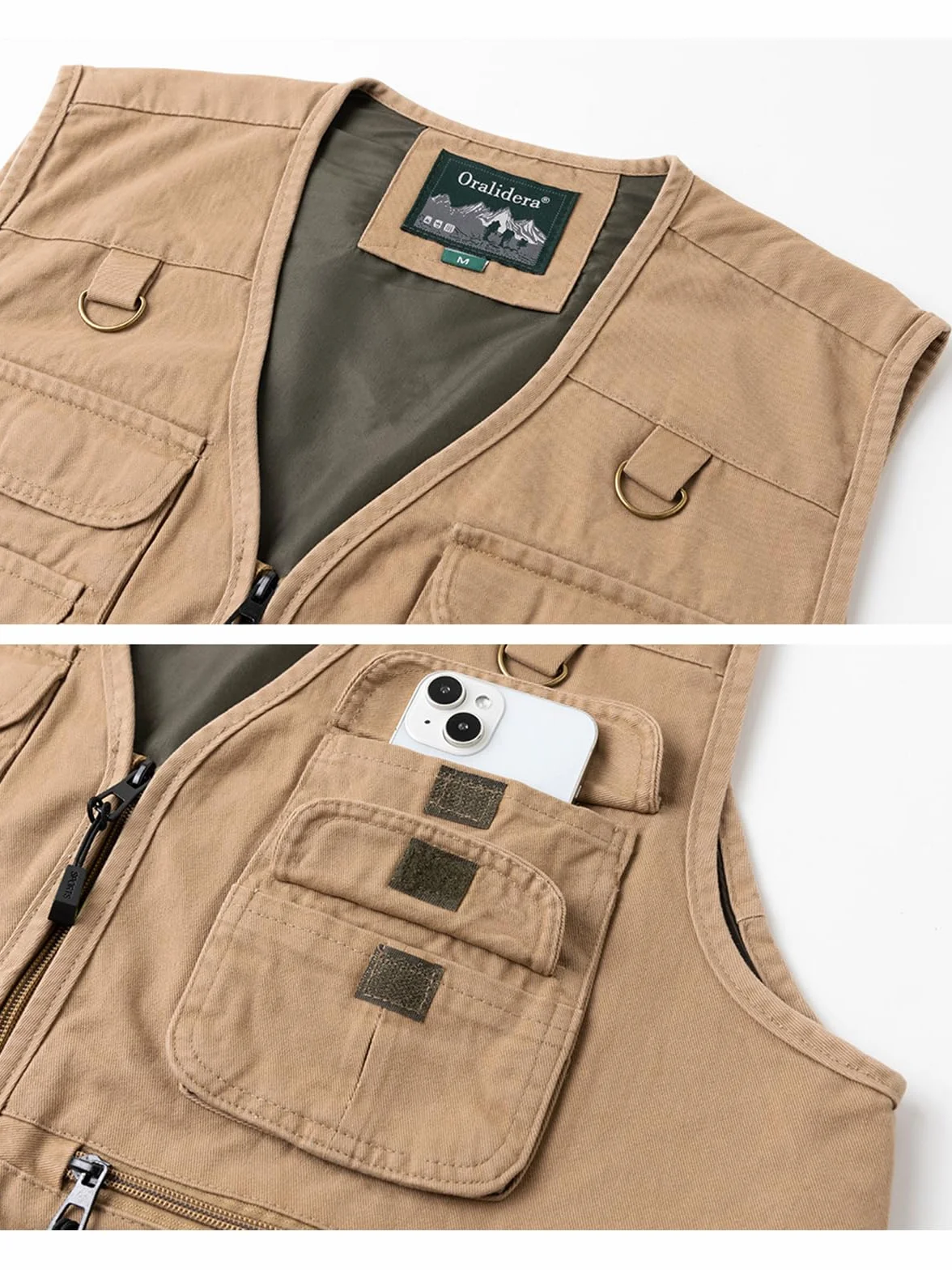 Chaleco de Pesca para Hombres Chaqueta sin Mangas Multibolsillos