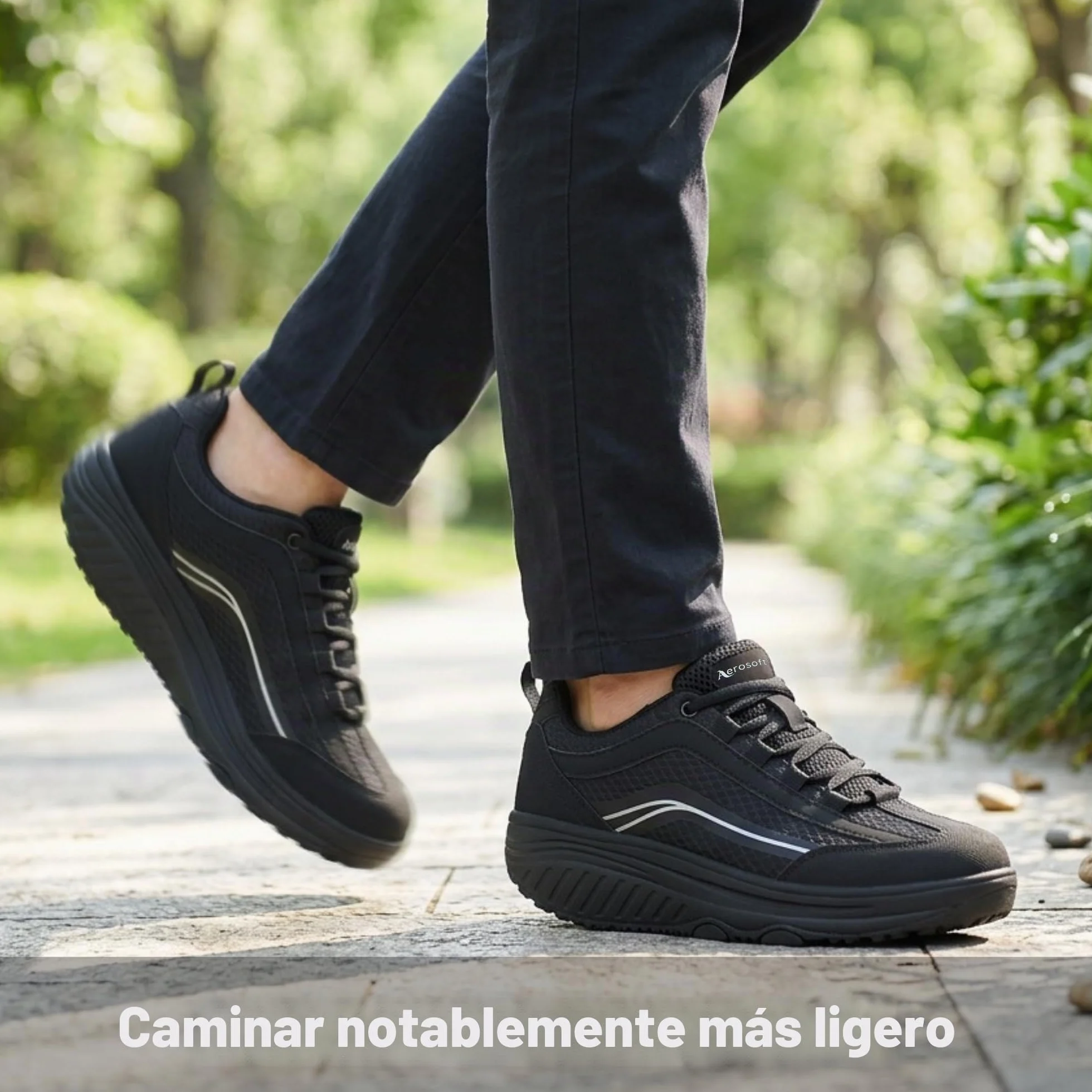 Aerosoft Walker Comfort Zapatillas con cordones espuma viscoelástica