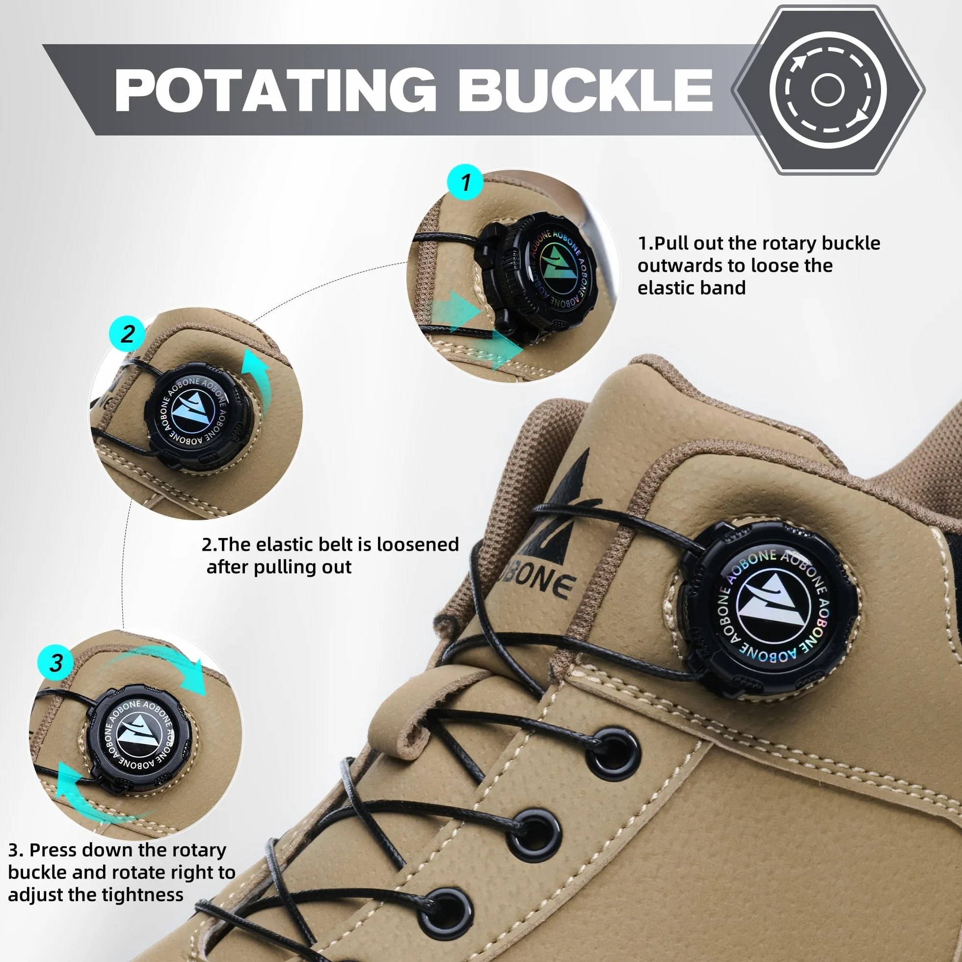 Botas de Seguridad Impermeable Punta de Acero Antideslizantes para Hombre Mujer Trabajo Ligeros