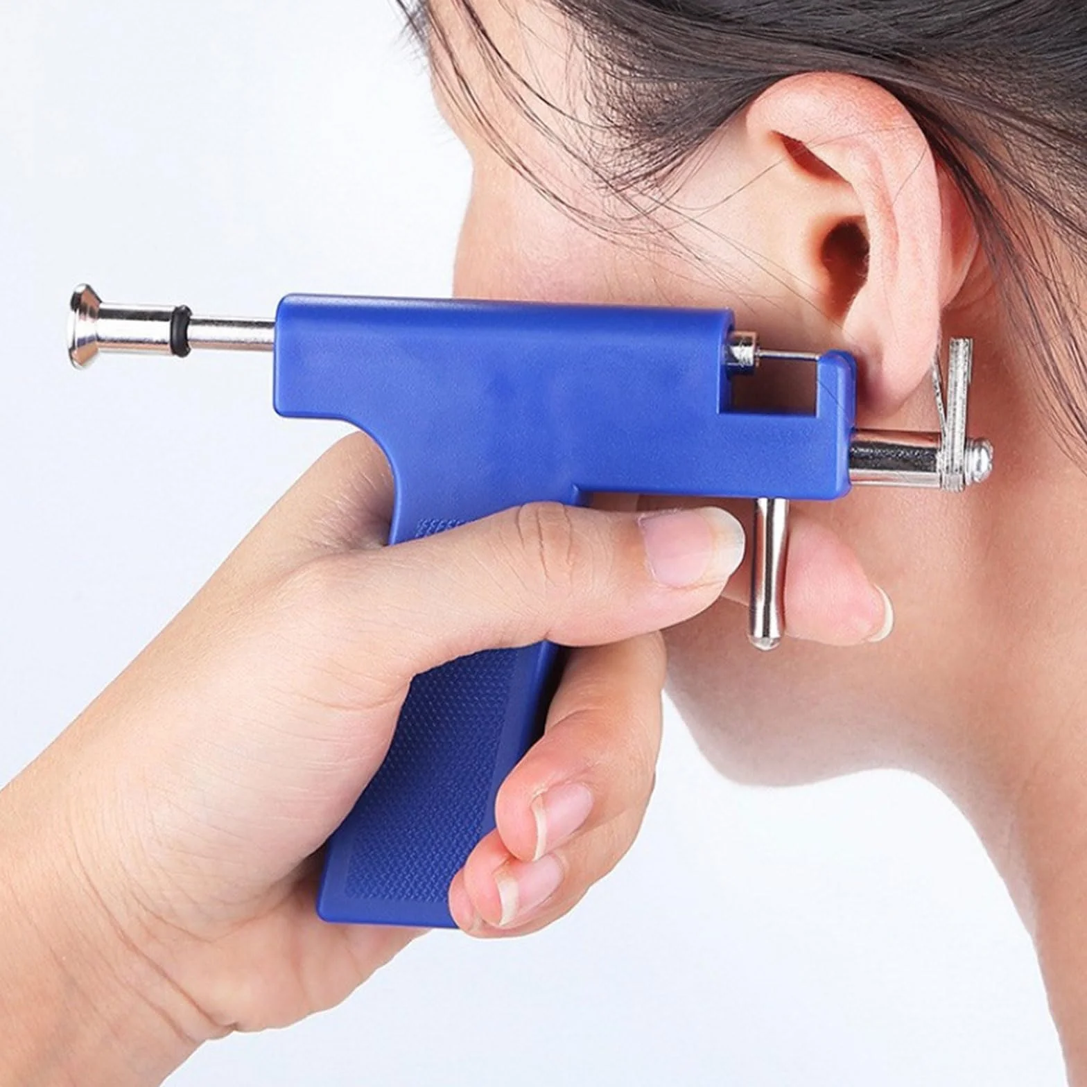 Pistola Piercing Oreja Juego 98 Pendientes Botón Redondos Puntas Orejas Labios Nariz Cuerpo Lengua Ombligo