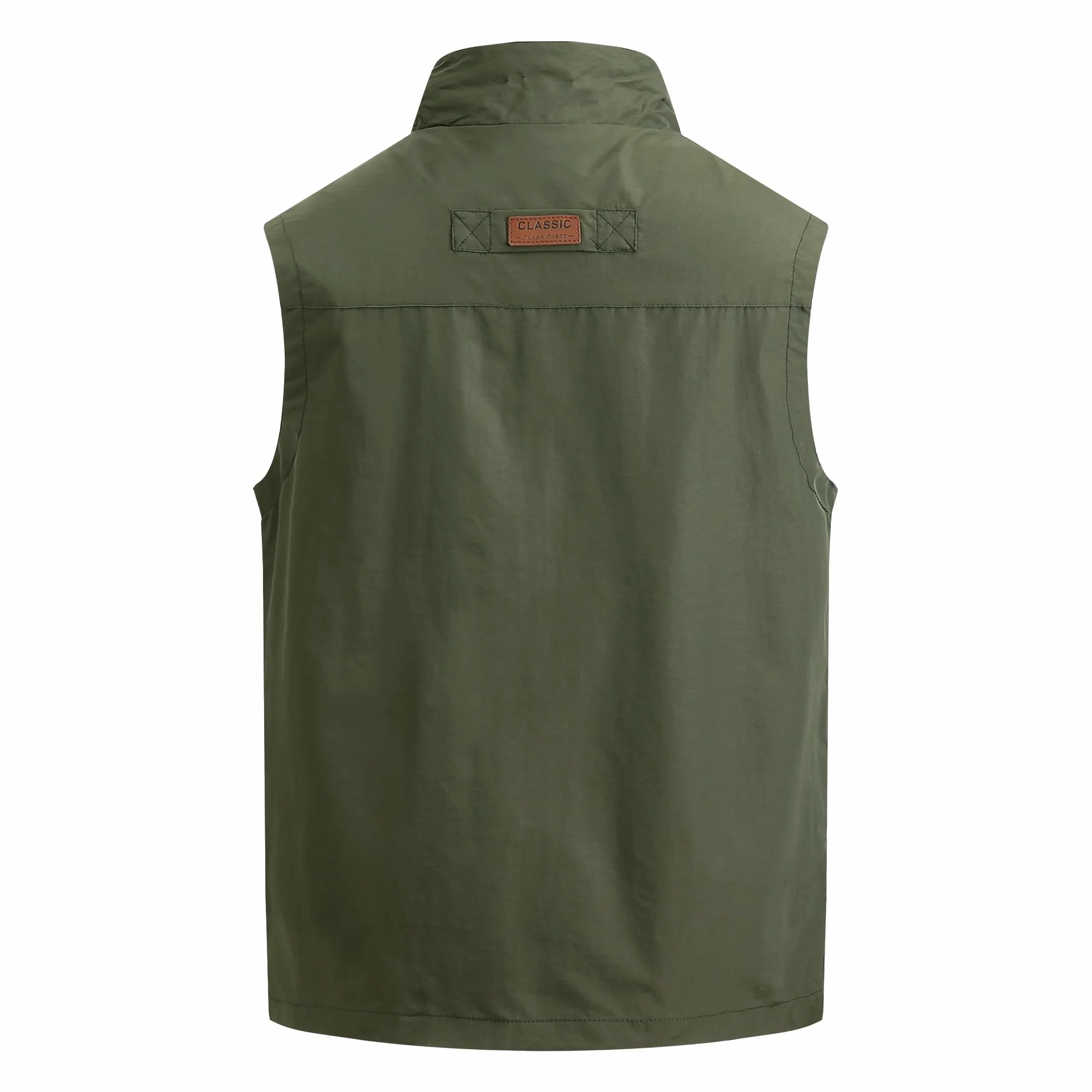 Chaleco de Pesca Multi Bolsillos Transpirable Secado Rápido para Hombre Trabajo Senderismo