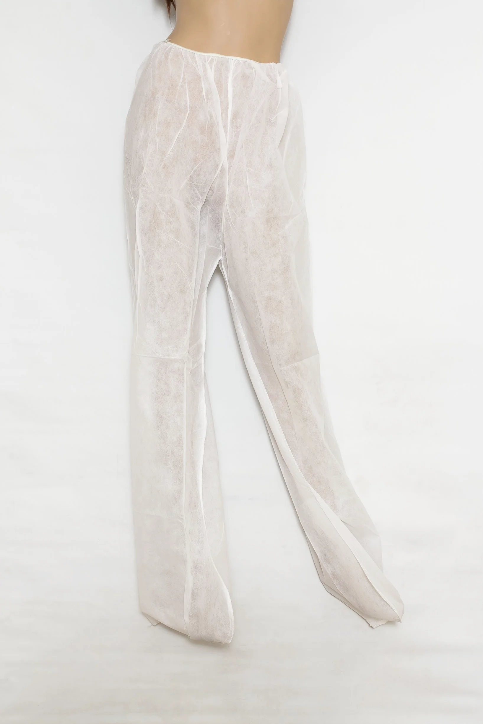 Pantalón presoterapia blanco TST PE plastificado elástico pack 10 unidades talla única