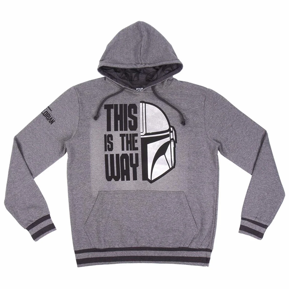 Cerdá Sudadera Gris con Capucha The Mandalorian Star Wars Adulto Unisex