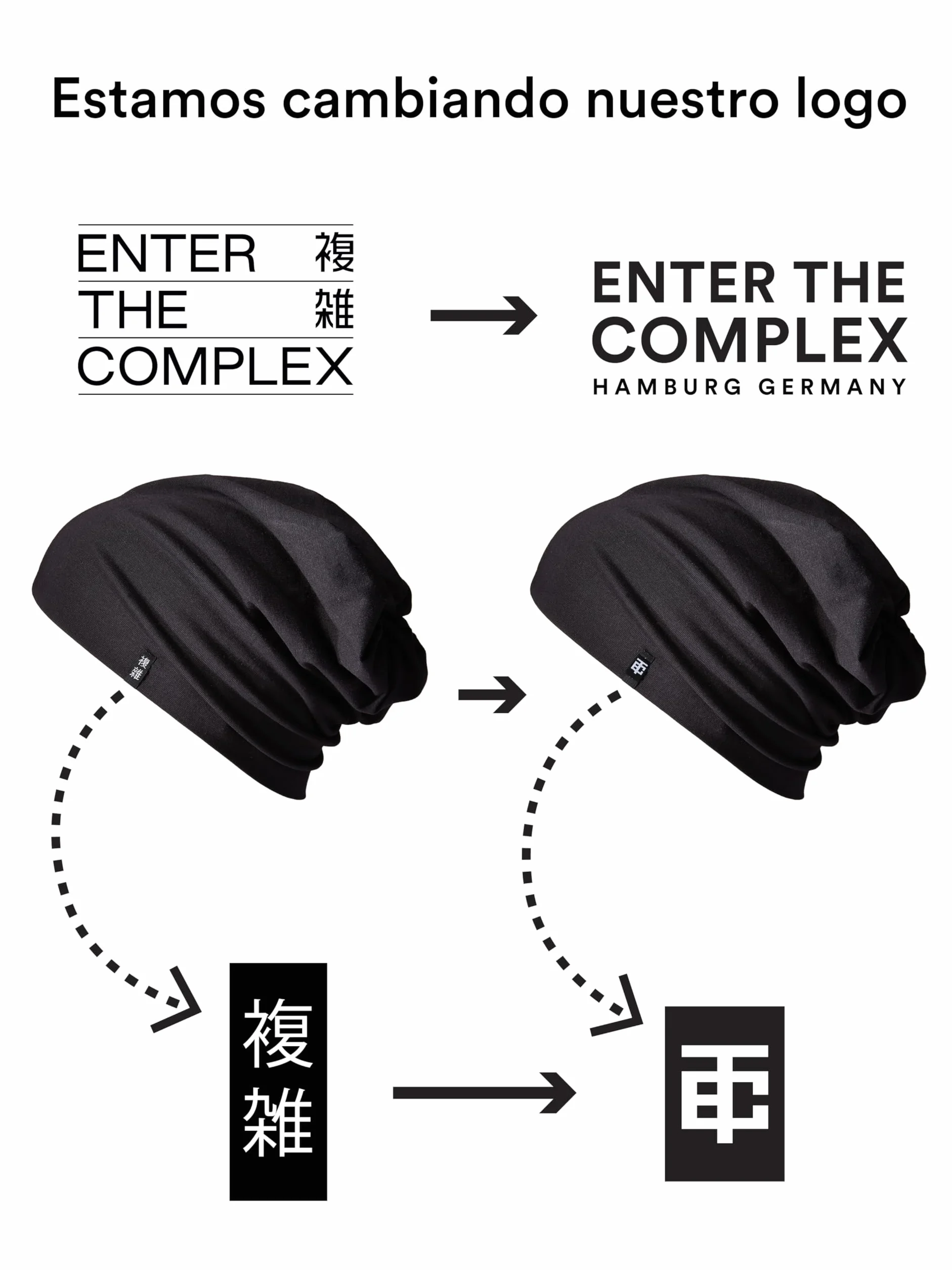 Enter the Complex® Gorro de Punto Ligera Slouch Beanie Lana