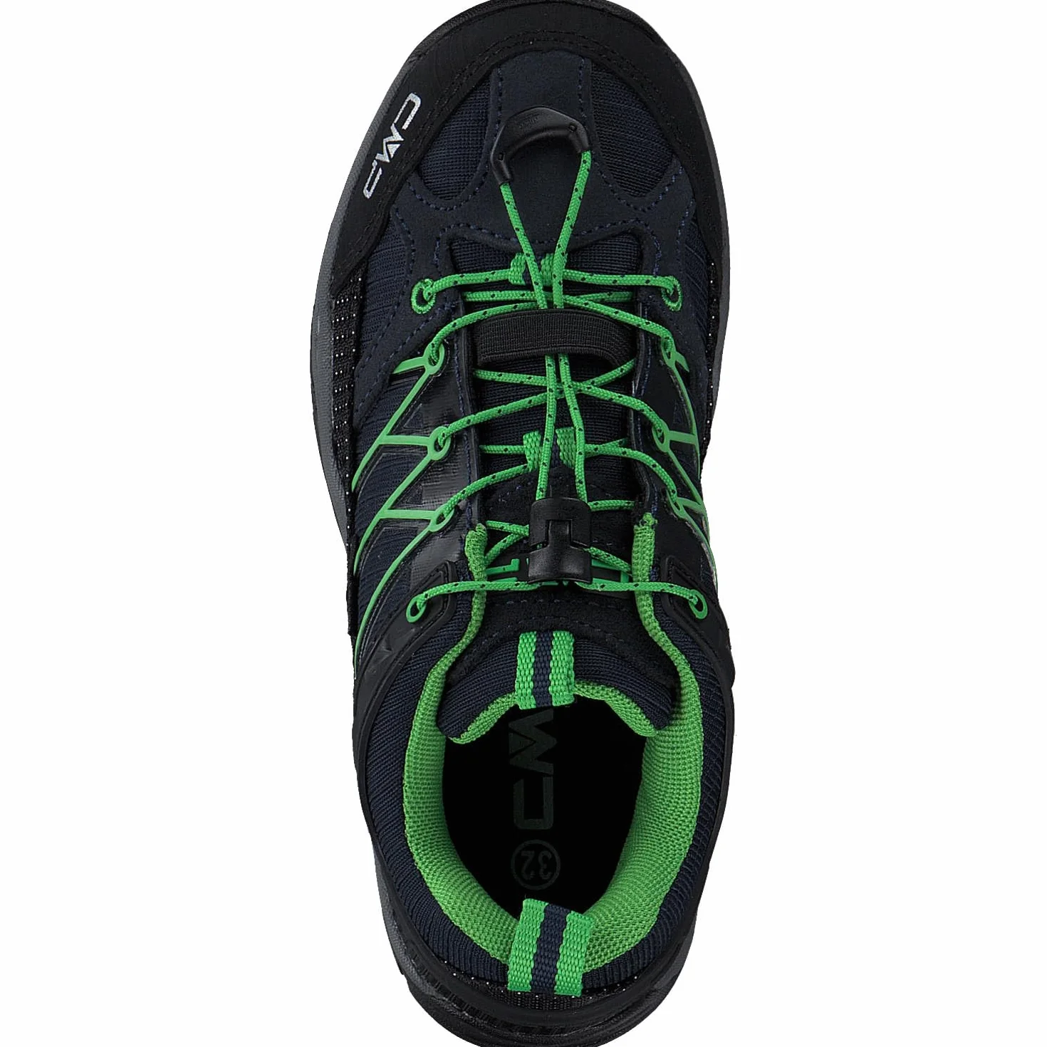 CMP Kids Rigel Low Trekking Shoes WP, Zapatos de trekking Unisex niños, Negro azulado Lagarto, 39 EU