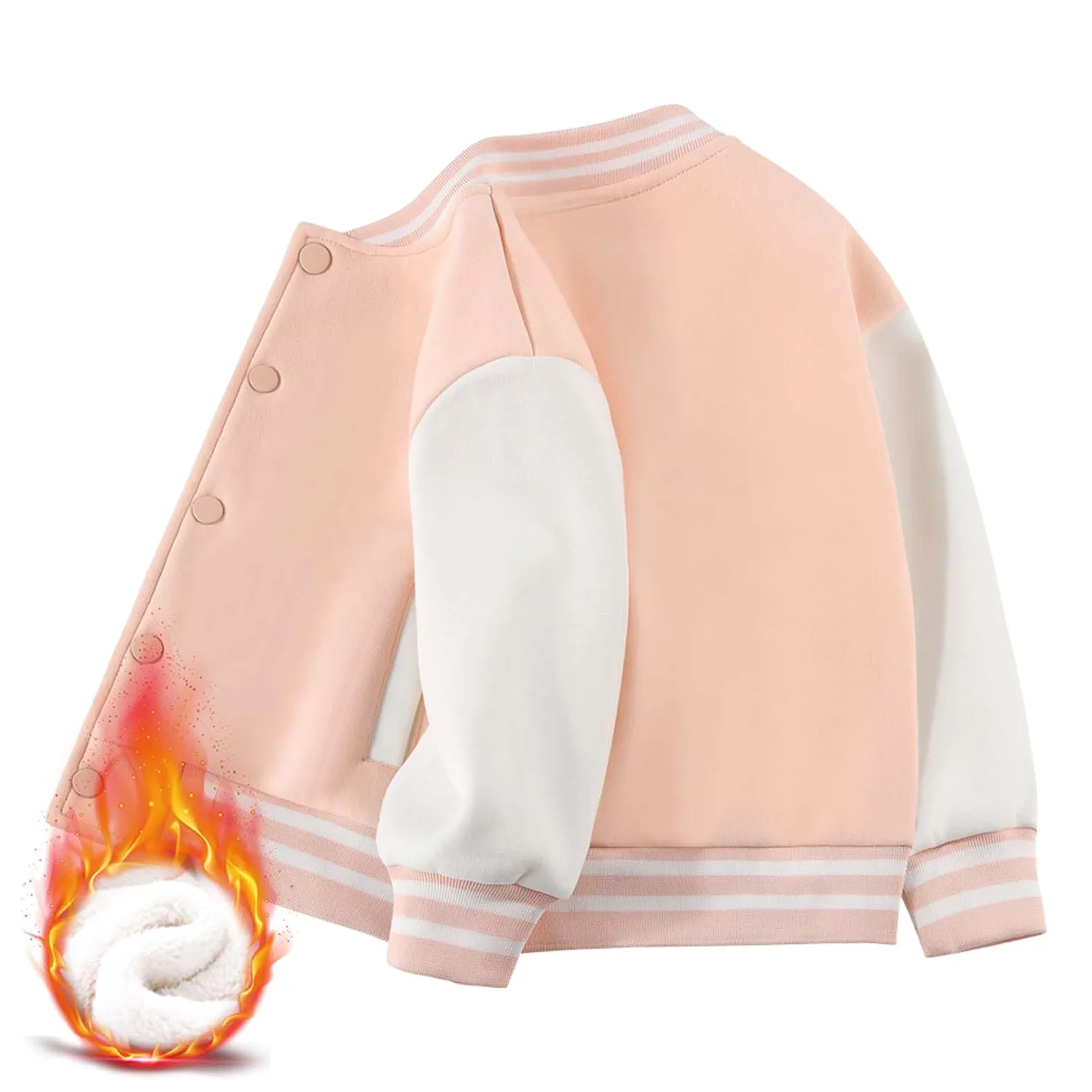 Genérico Chaqueta Punto Bebe NiñA - Abrigo De BéIsbol con Bloques De Color Y Manga Larga para OtoñO E Invierno para NiñOs Y NiñAs Gabanes De Hombre