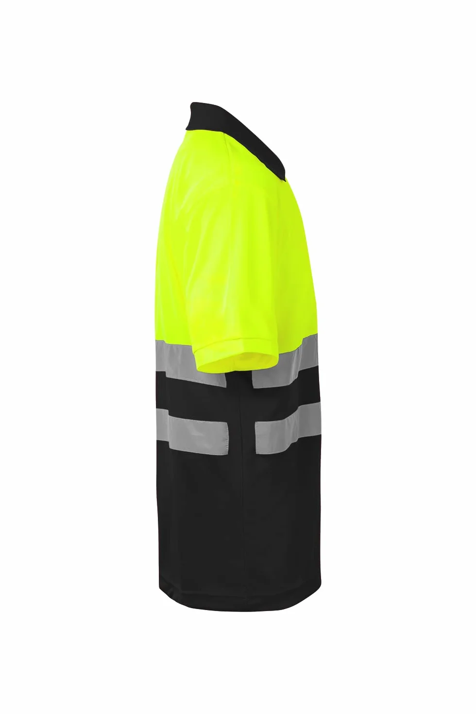 VELILLA Herren Poloshirt Zweifarbig Kurzärmelig Grau Neonorange