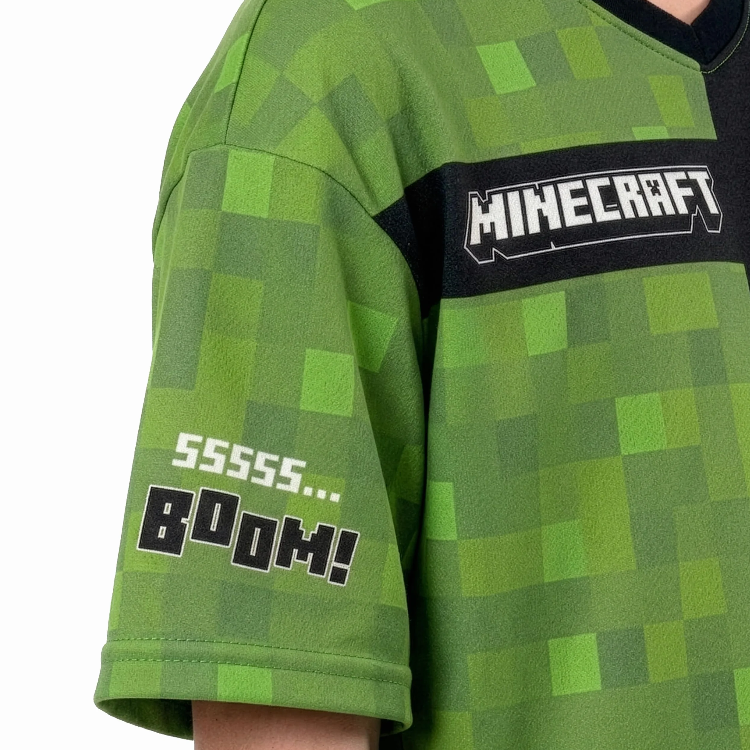 Minecraft Camiseta Fútbol Oversize Niño Creeper Ropa