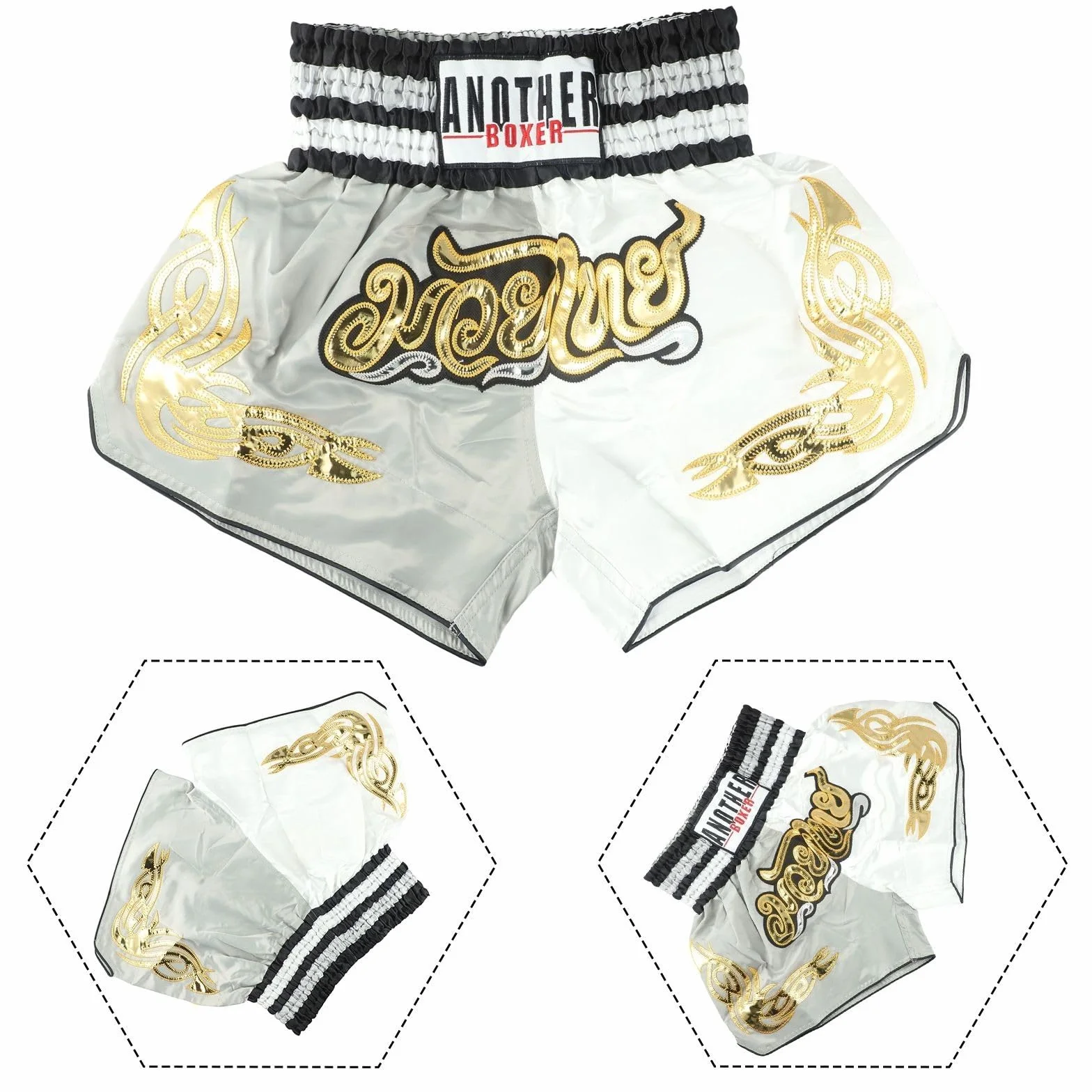 Pantalones cortos de Muay Thai para niños y adultos transpirables con cintura elástica