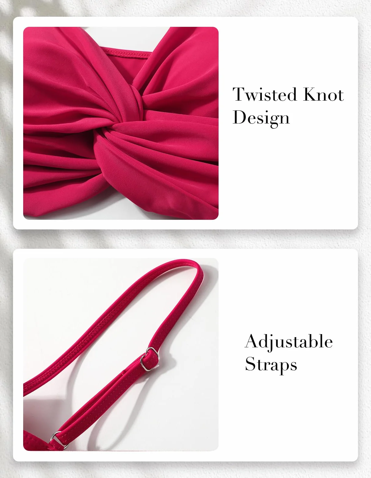 Adigaber Traje de Baño Tallas Grandes para Mujer Estampado Floral Cuello en V Dos Piezas Bikini Cintura Alta