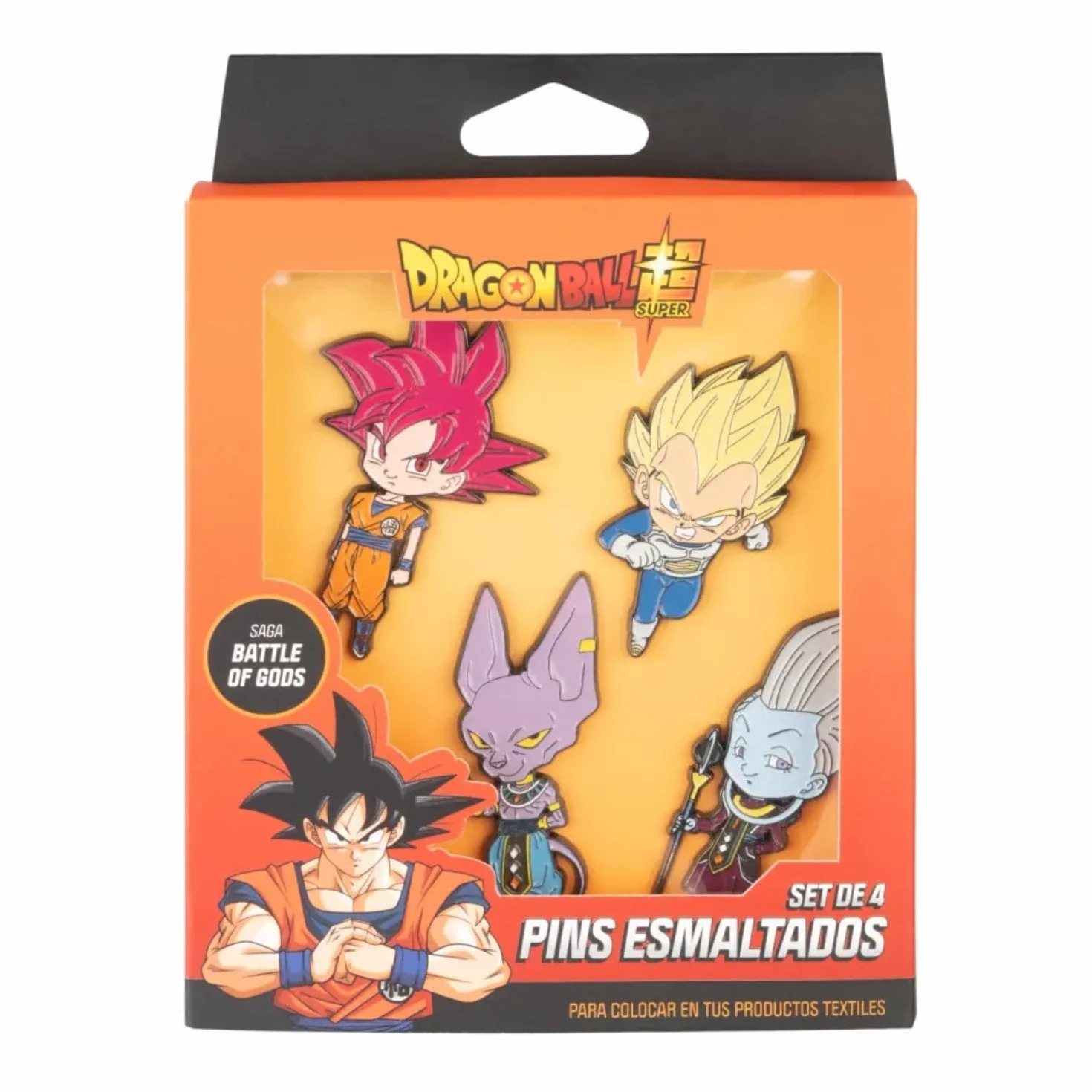 Grupo Erik Set Pins Dragon Ball Manga 4 Figuras Broches Ropa Mochila Accesorio Camiseta