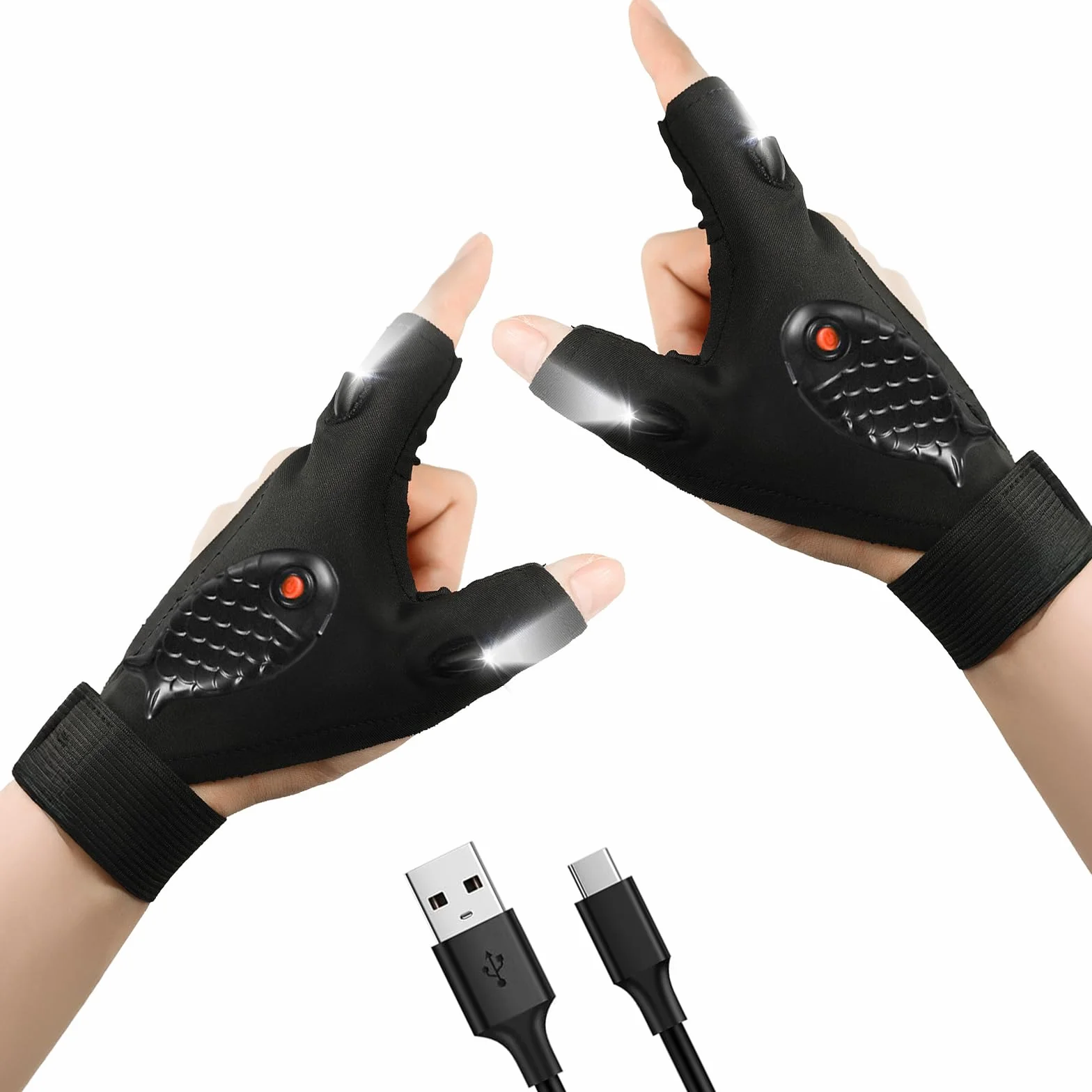 Zynxel Guantes con Luz LED Regalos Originales para Hombres Mujer